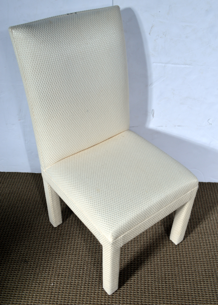 Brass-Accented Dining Table with Eight Chairs