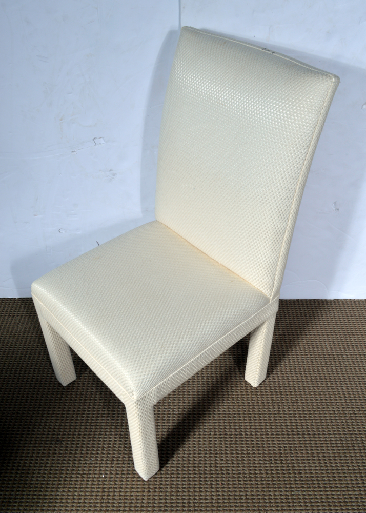 Brass-Accented Dining Table with Eight Chairs