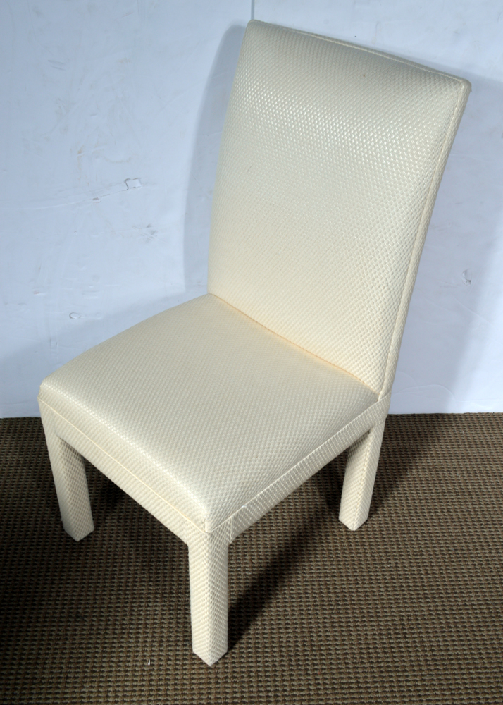 Brass-Accented Dining Table with Eight Chairs