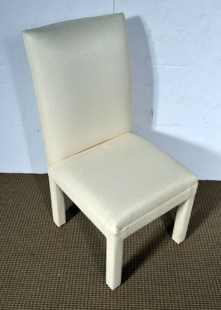 Brass-Accented Dining Table with Eight Chairs