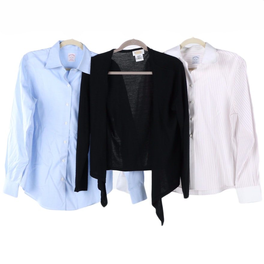 Women's Brooks Brothers Button Downs and Talbots Wool Cardigan