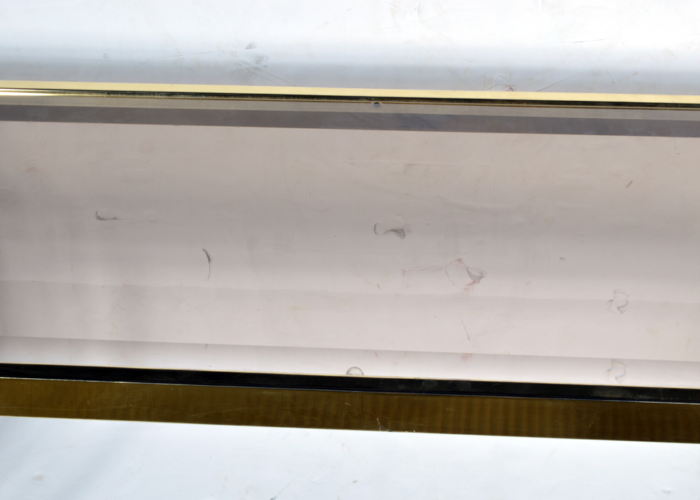 Brass and Glass Sofa Table