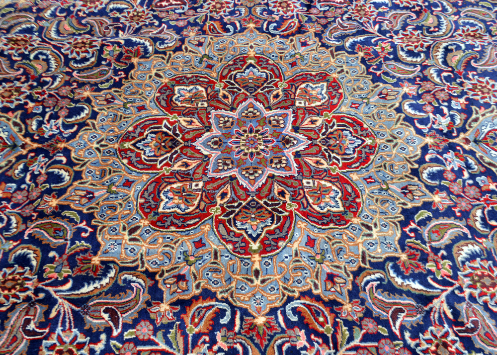 Early 20th Century Hand-Knotted Persian Isfahan Area Rug