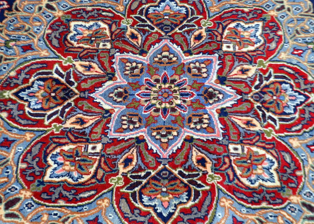 Early 20th Century Hand-Knotted Persian Isfahan Area Rug