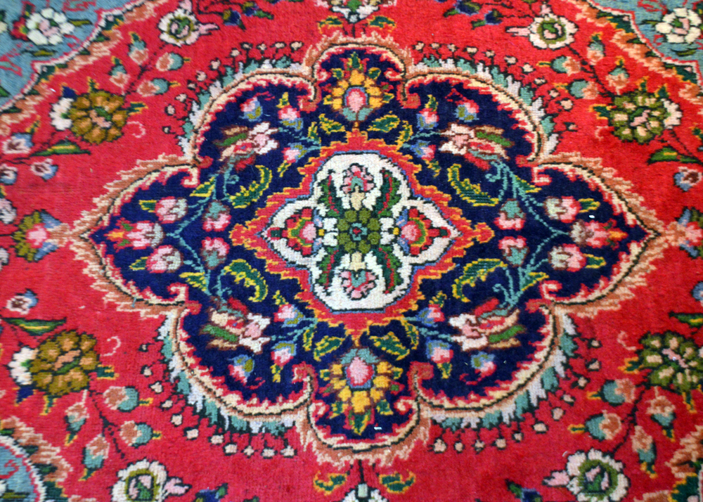 Early 20th Century Hand-Knotted Persian Bakhtiari Area Rug
