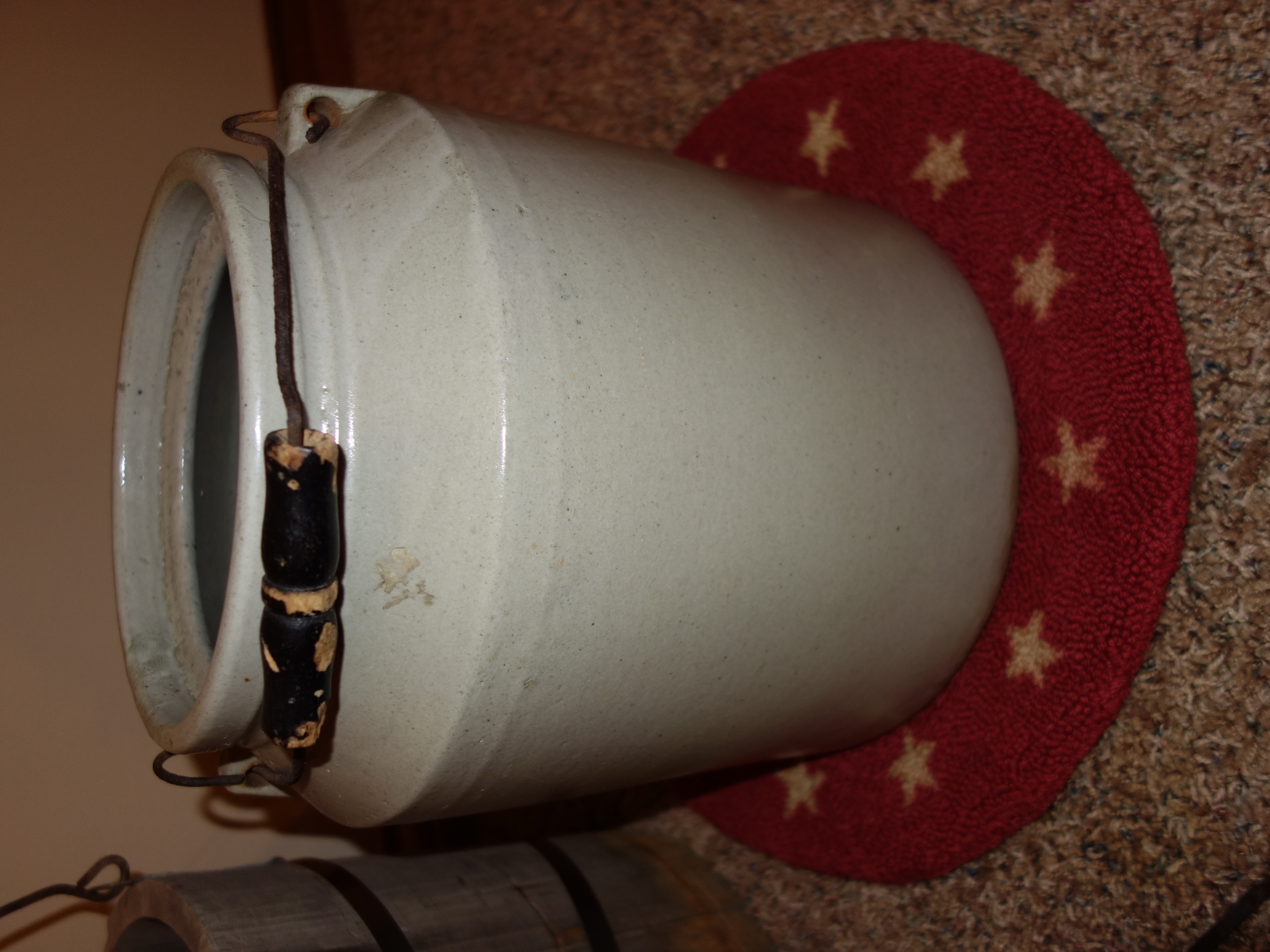 Stoneware Crocks and Wood Pail