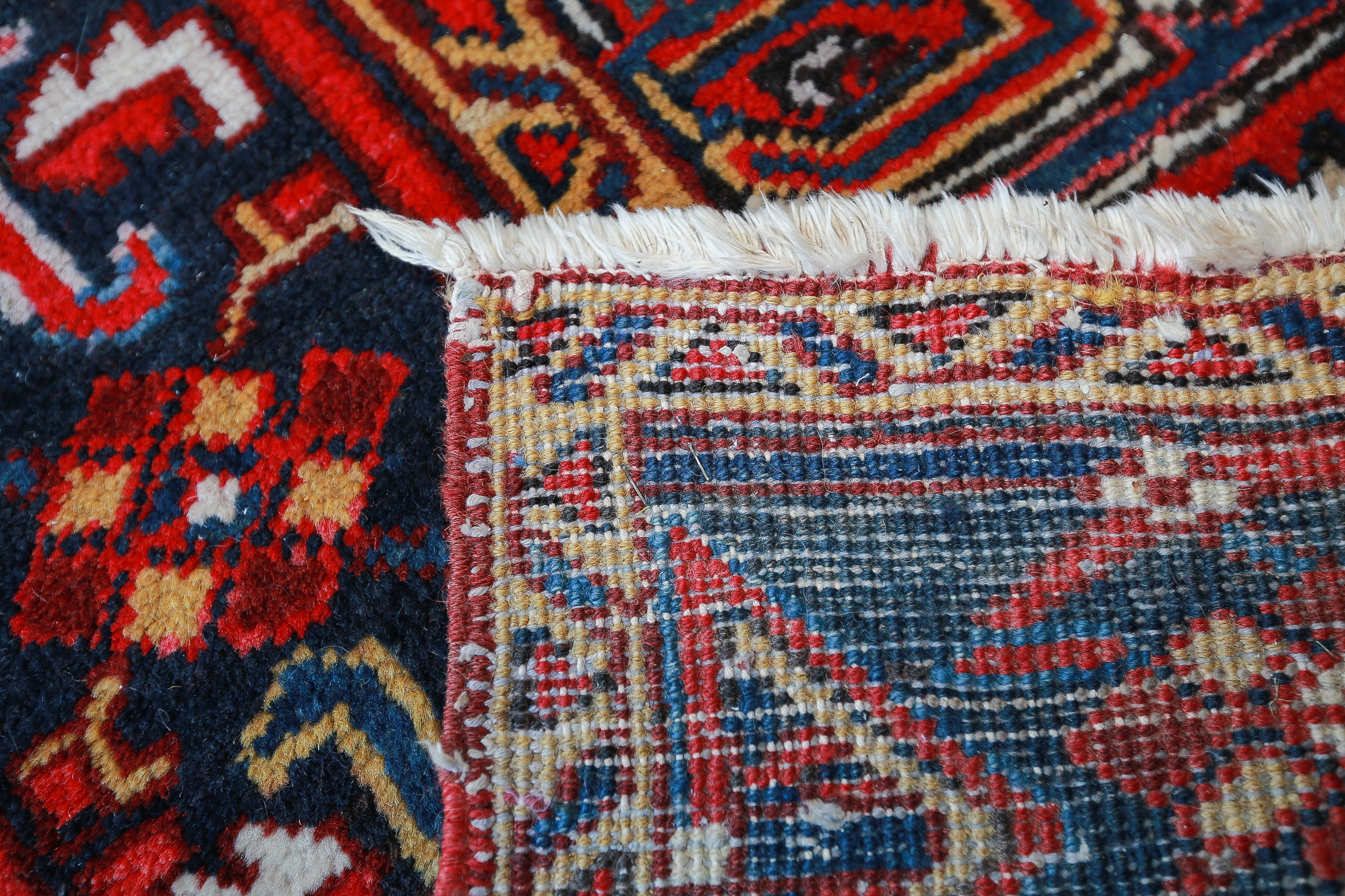 Hand-Knotted Turkish Heriz Area Rug