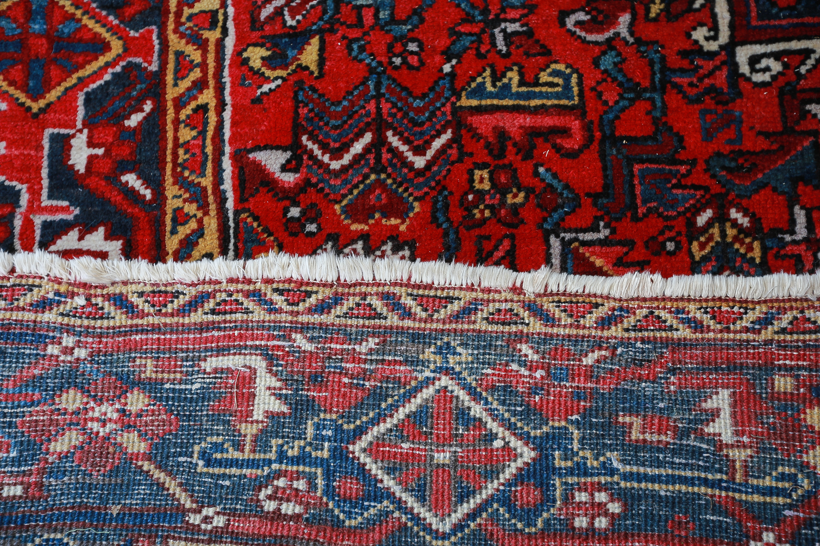 Hand-Knotted Turkish Heriz Area Rug