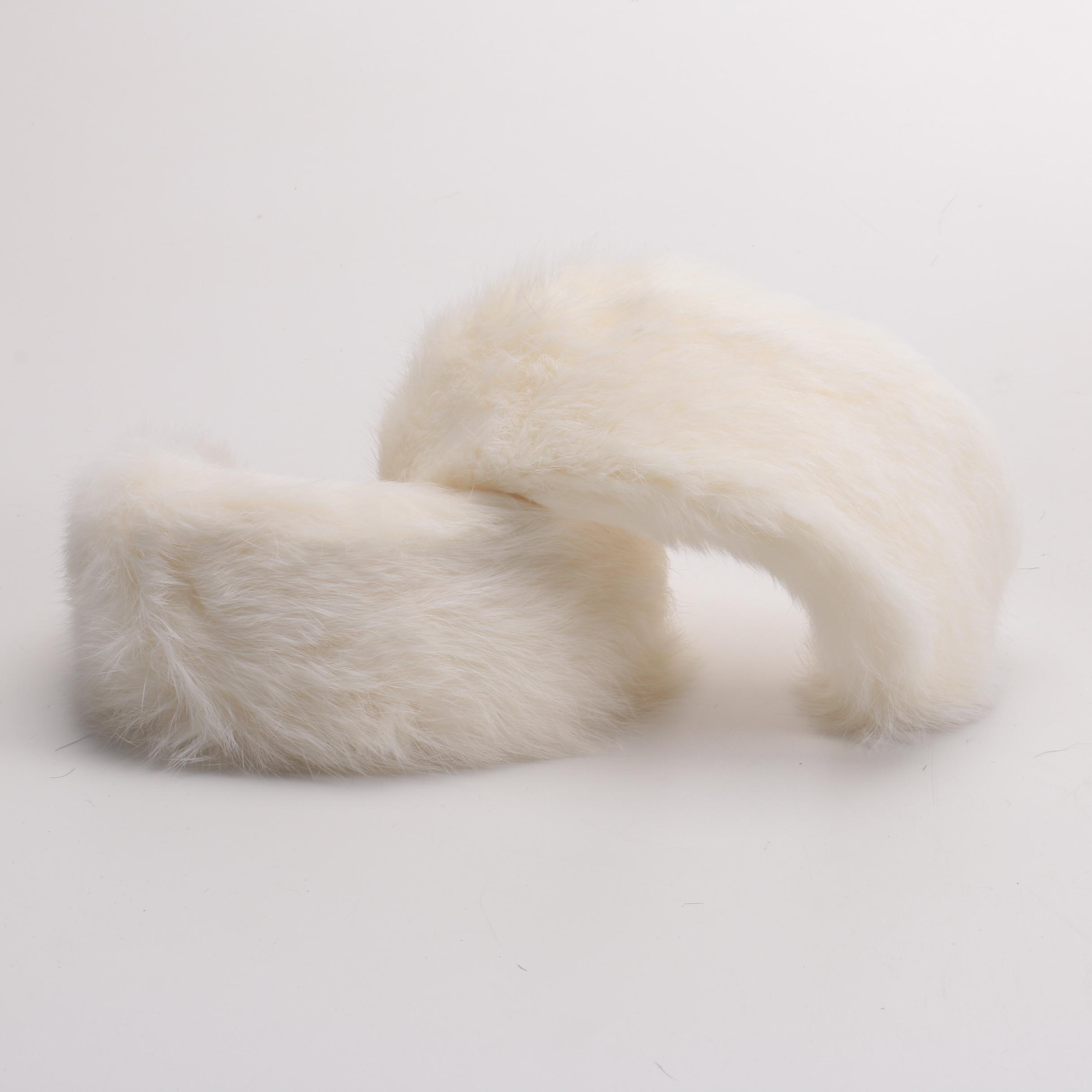 White Rabbit Fur Cuffs