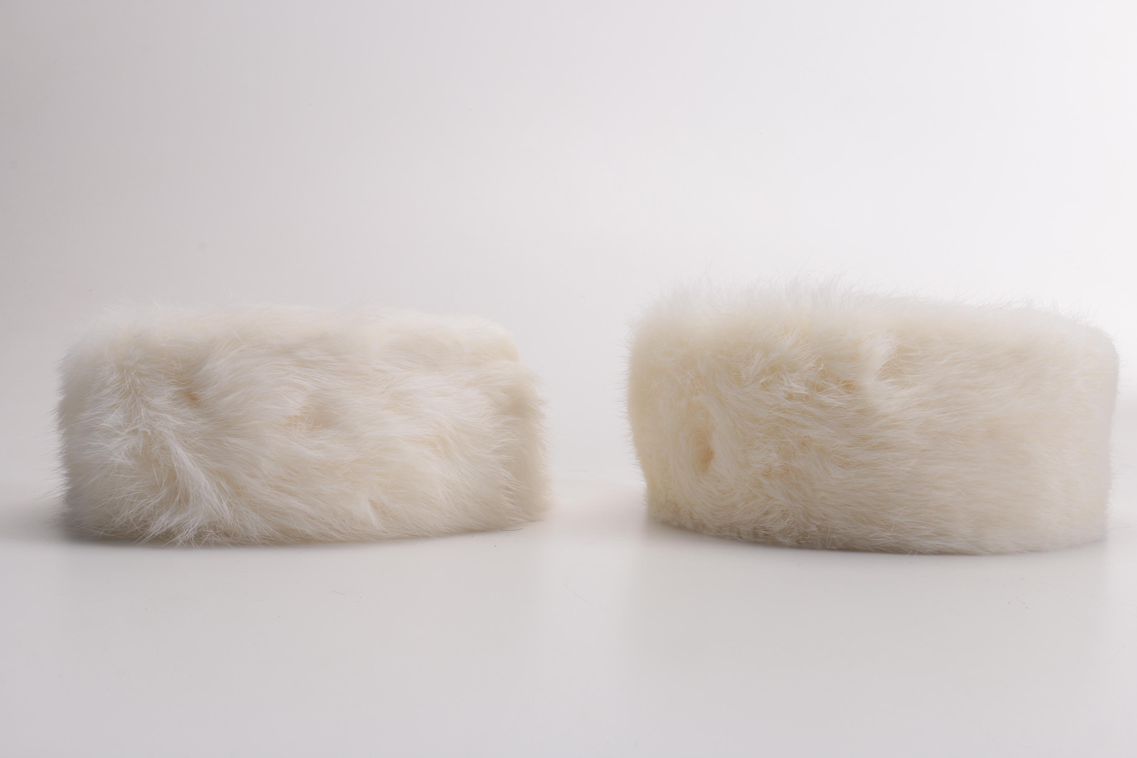 White Rabbit Fur Cuffs