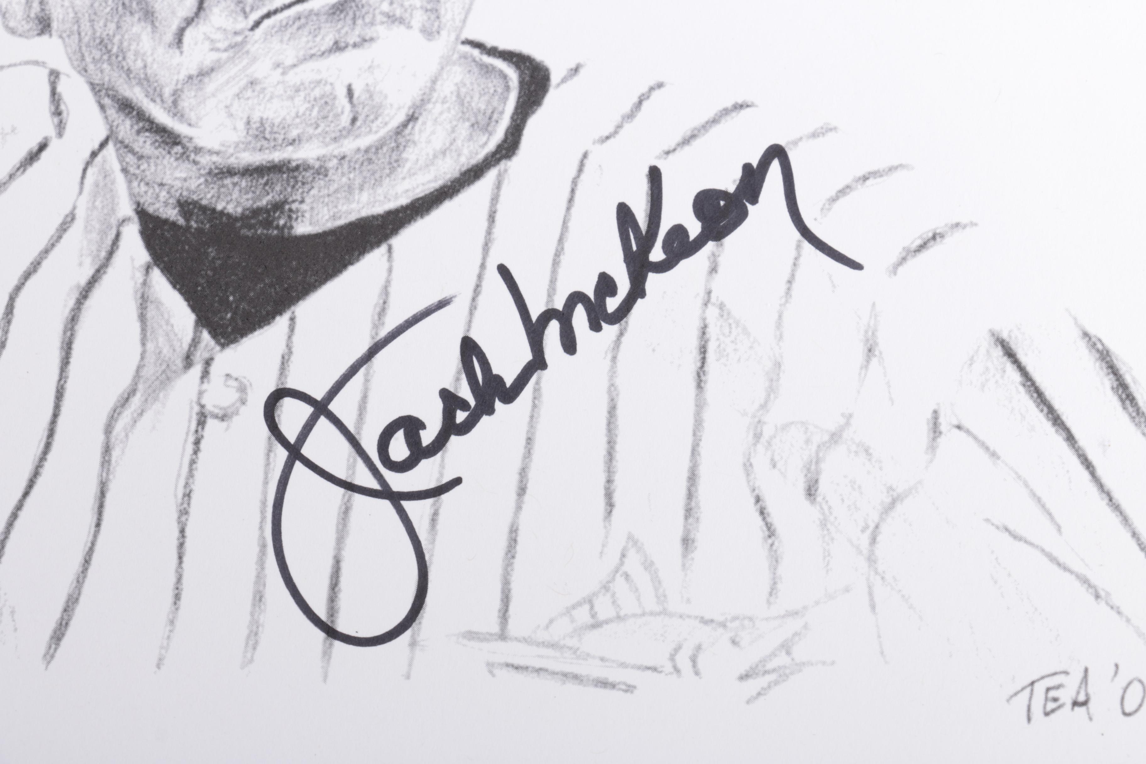 Autographed Halftone Print of Florida Marlins Jack McKeon