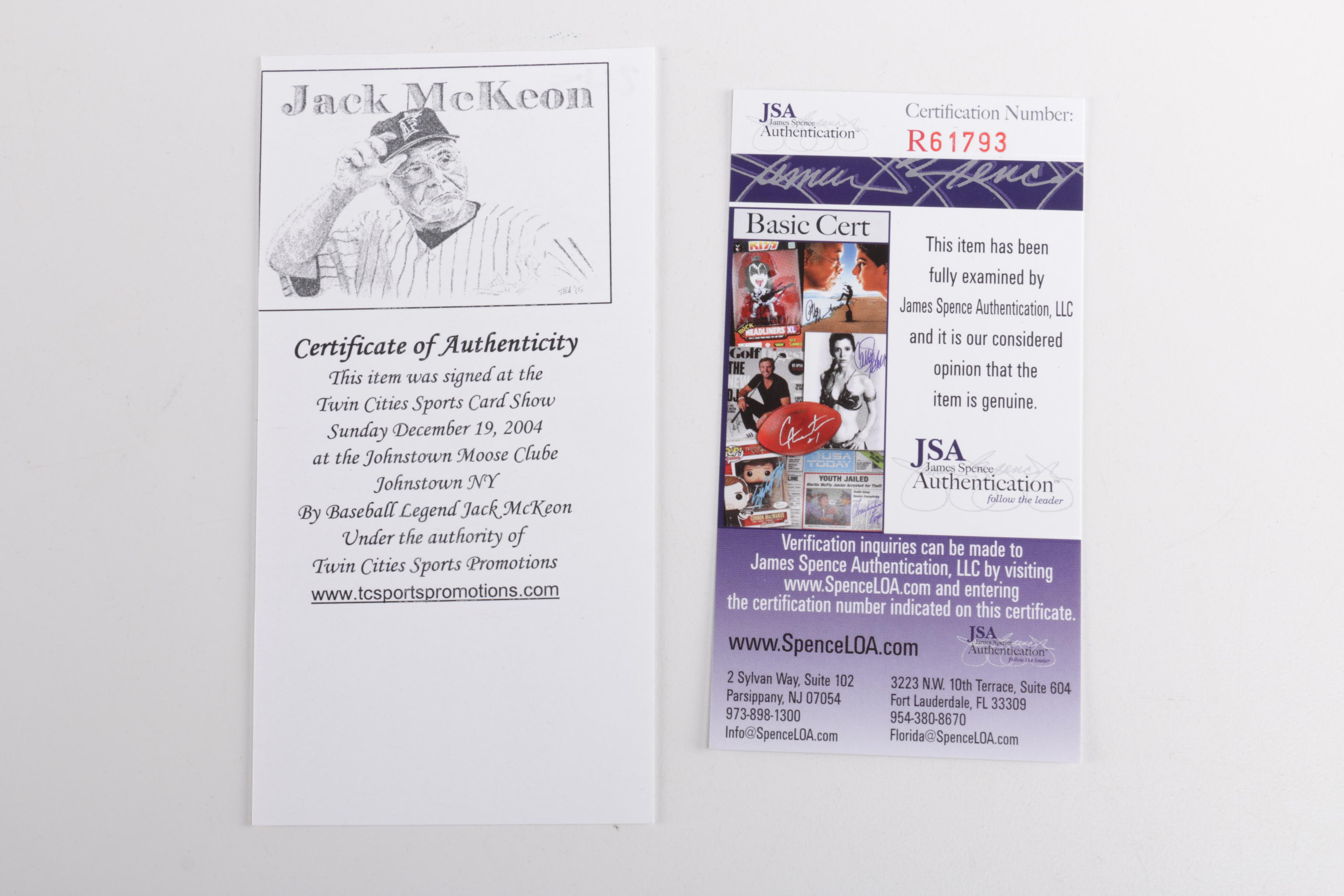 Autographed Halftone Print of Florida Marlins Jack McKeon