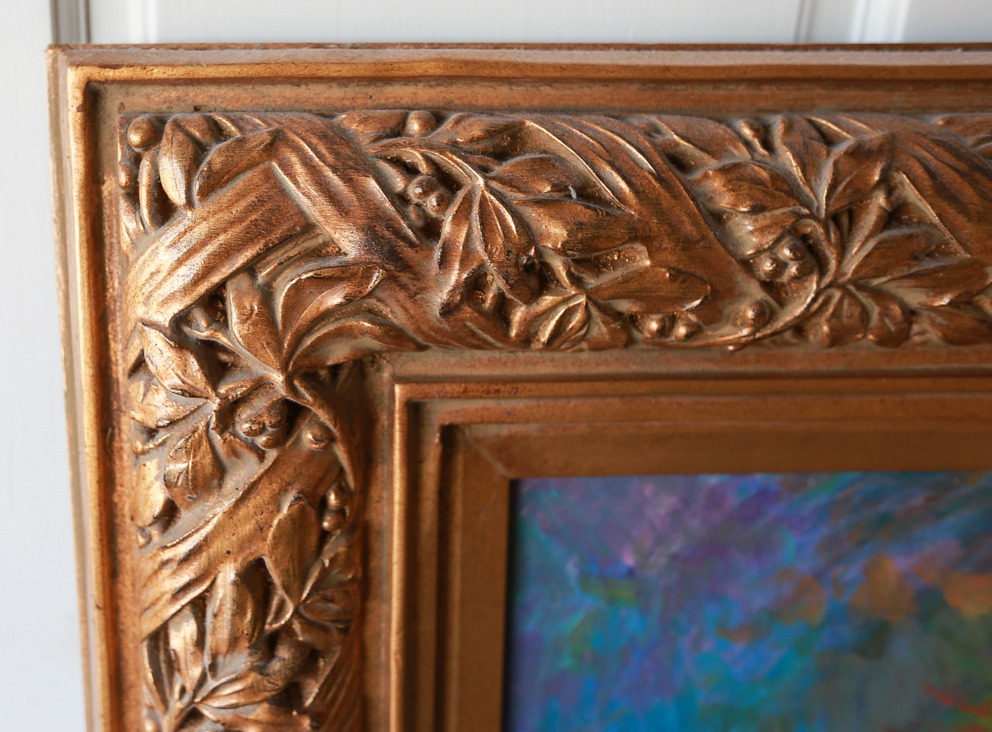 Impressionist Oil Painting on Canvas of Children Gathering Flowers