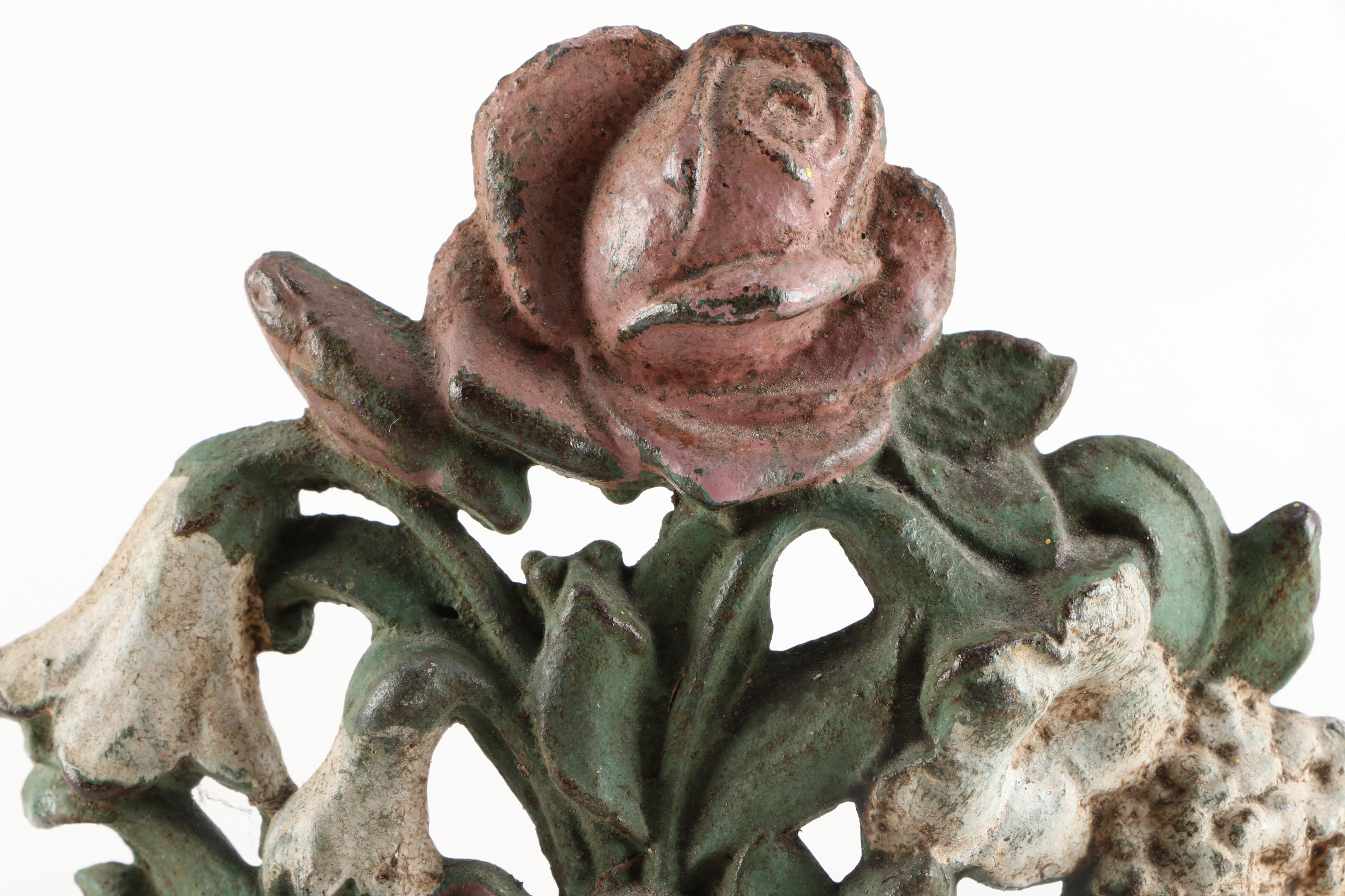 Metal Floral Doorstop