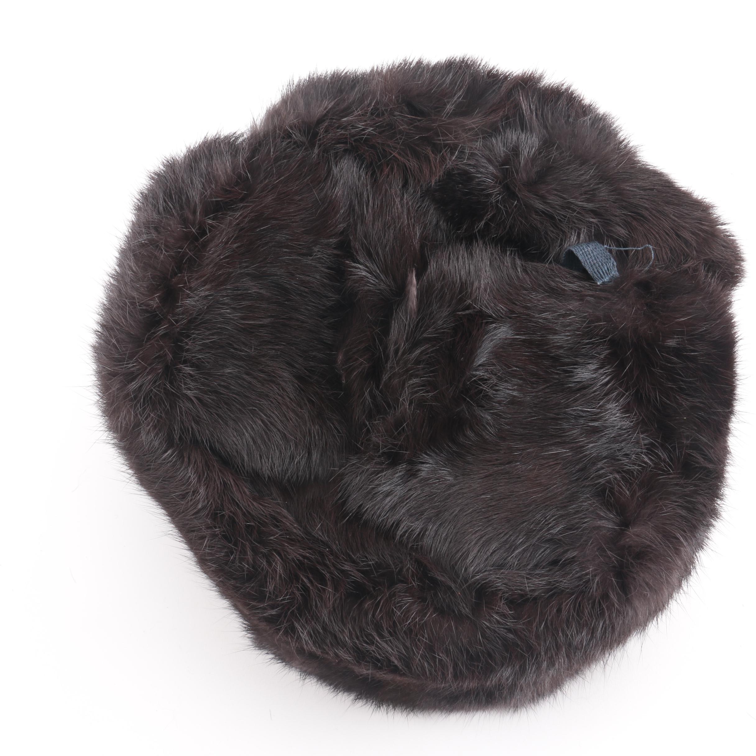 Cavanaugh Ushanka Rabbit Fur Hat With Soviet Emblem