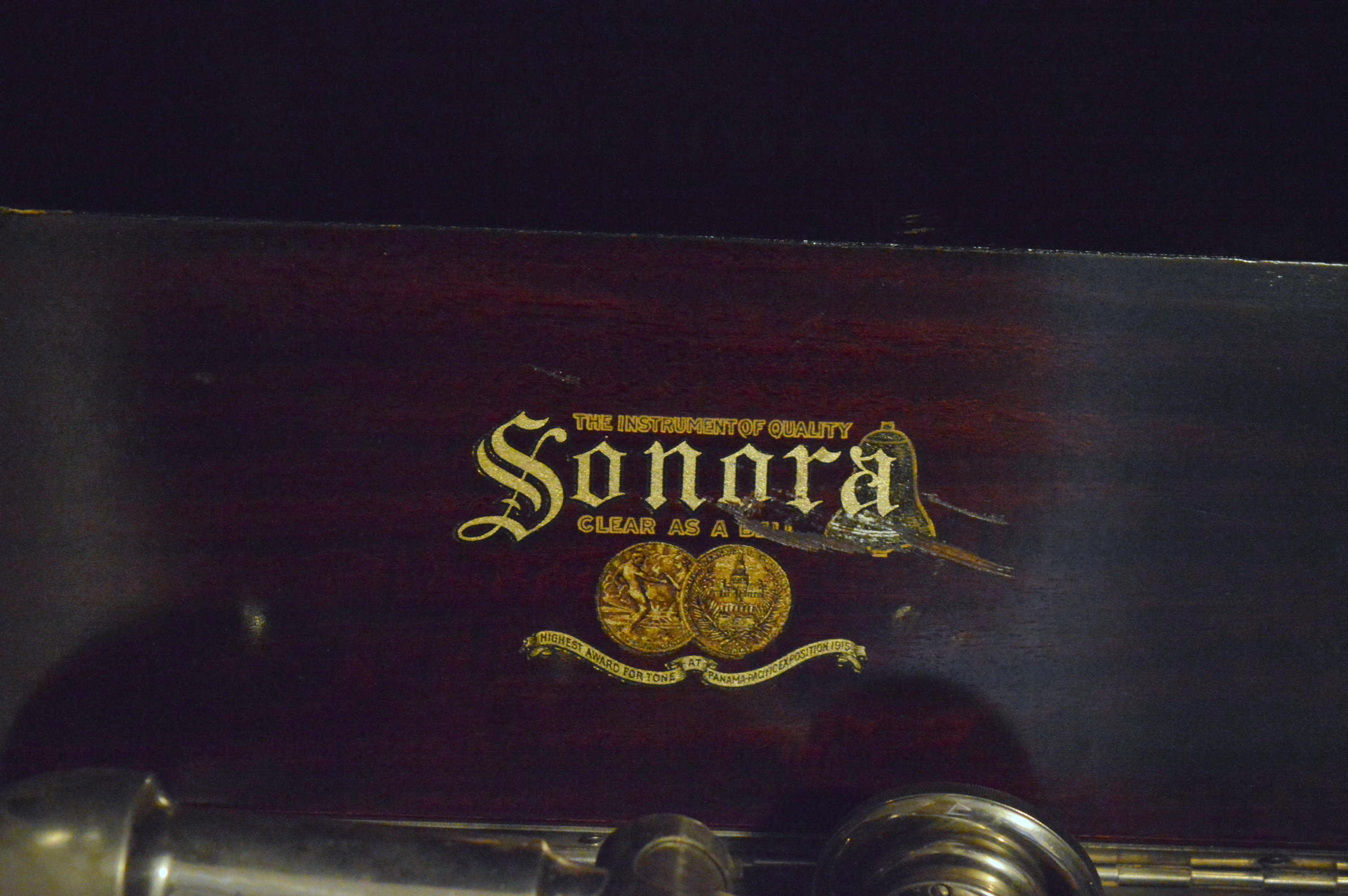 Antique Sonora Phonograph and Records