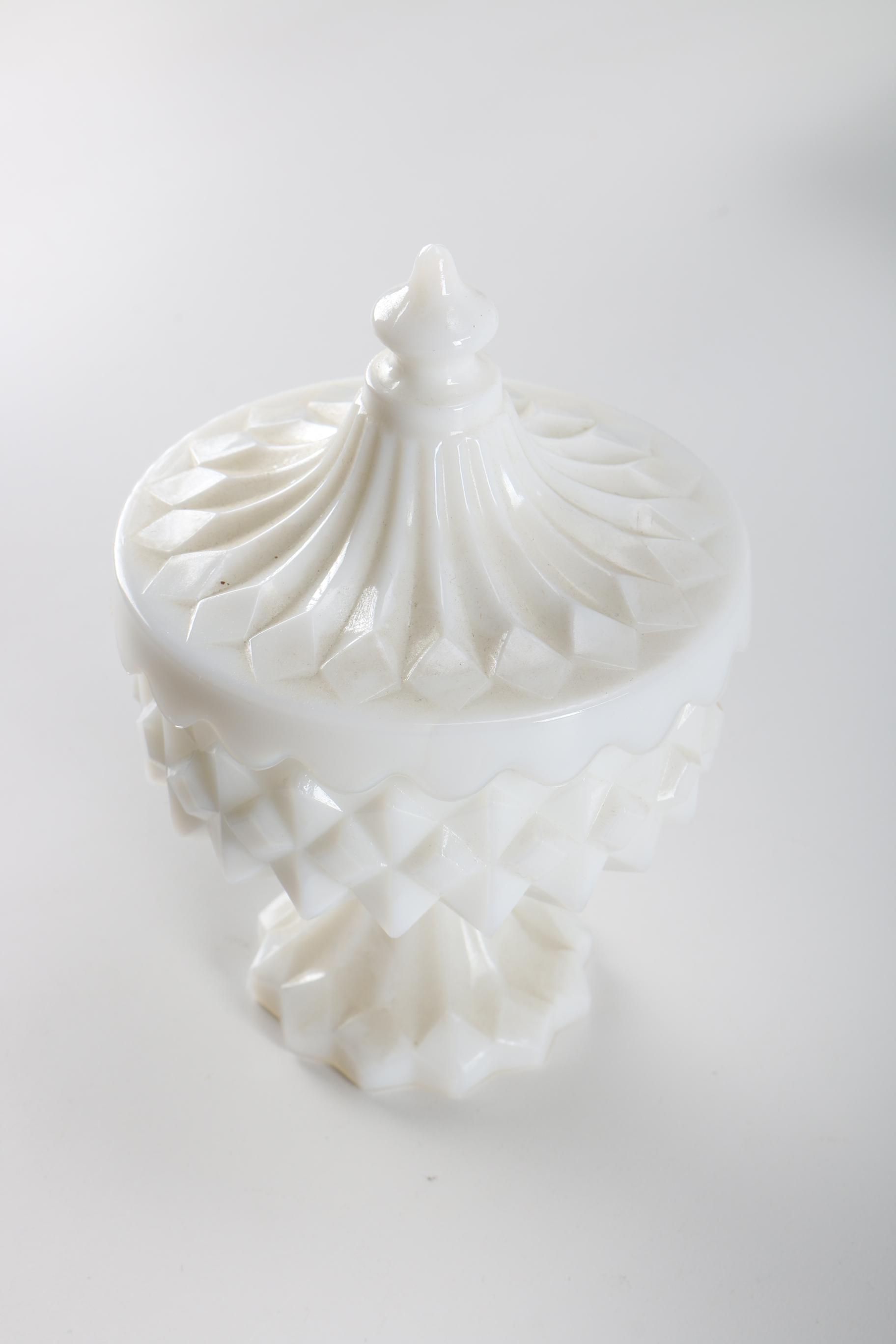 Collection of Fenton White Milk Glass