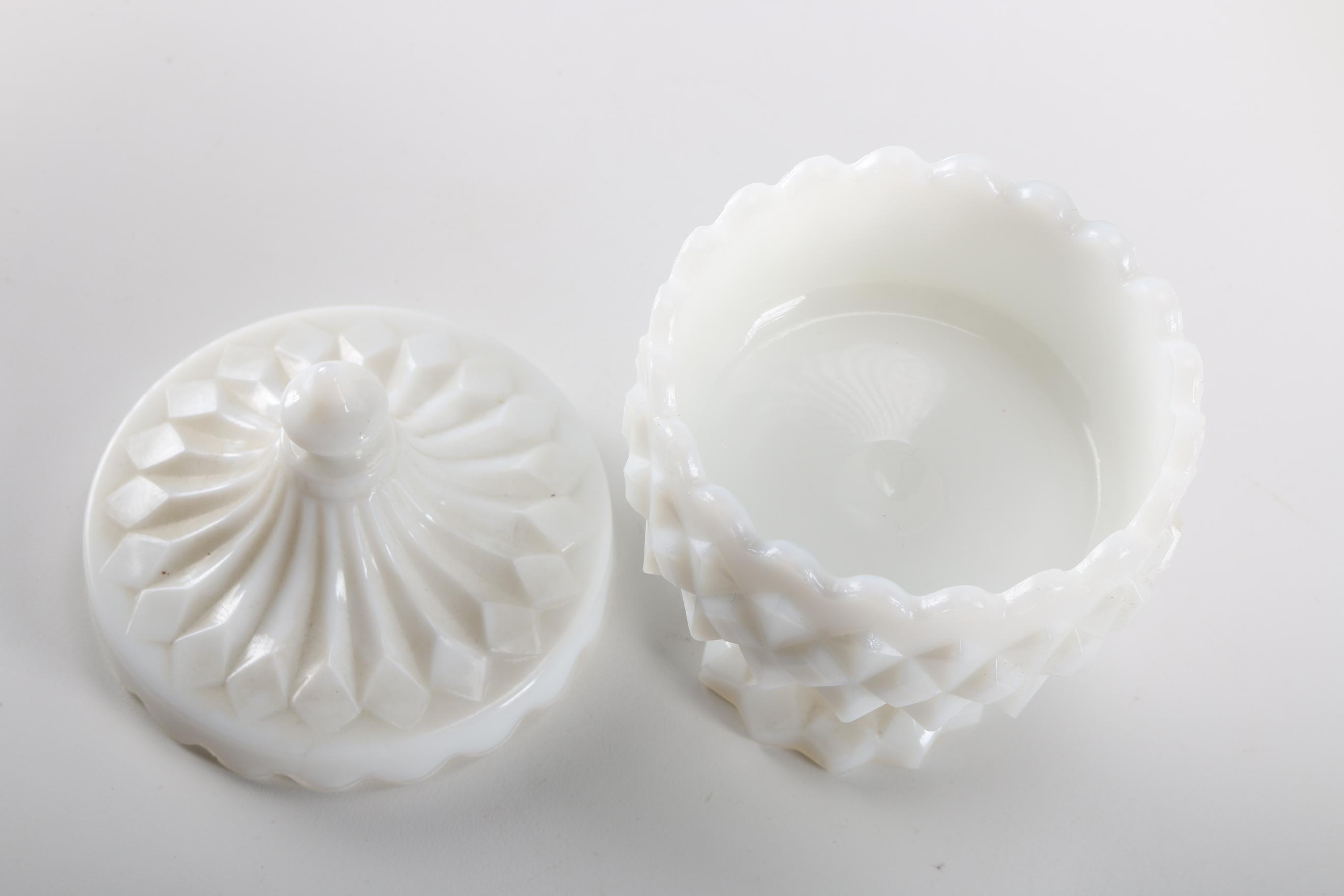 Collection of Fenton White Milk Glass