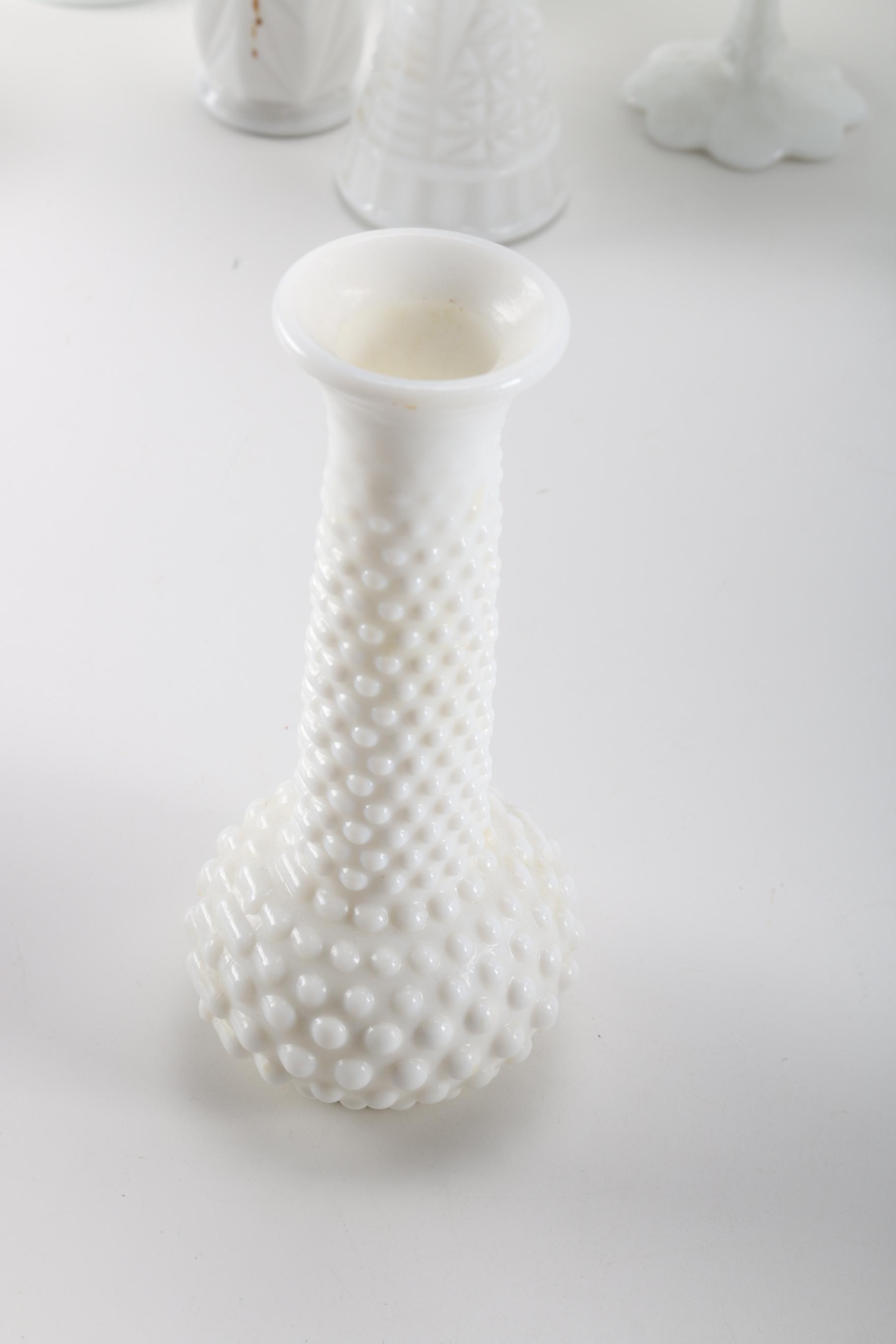 Collection of Fenton White Milk Glass