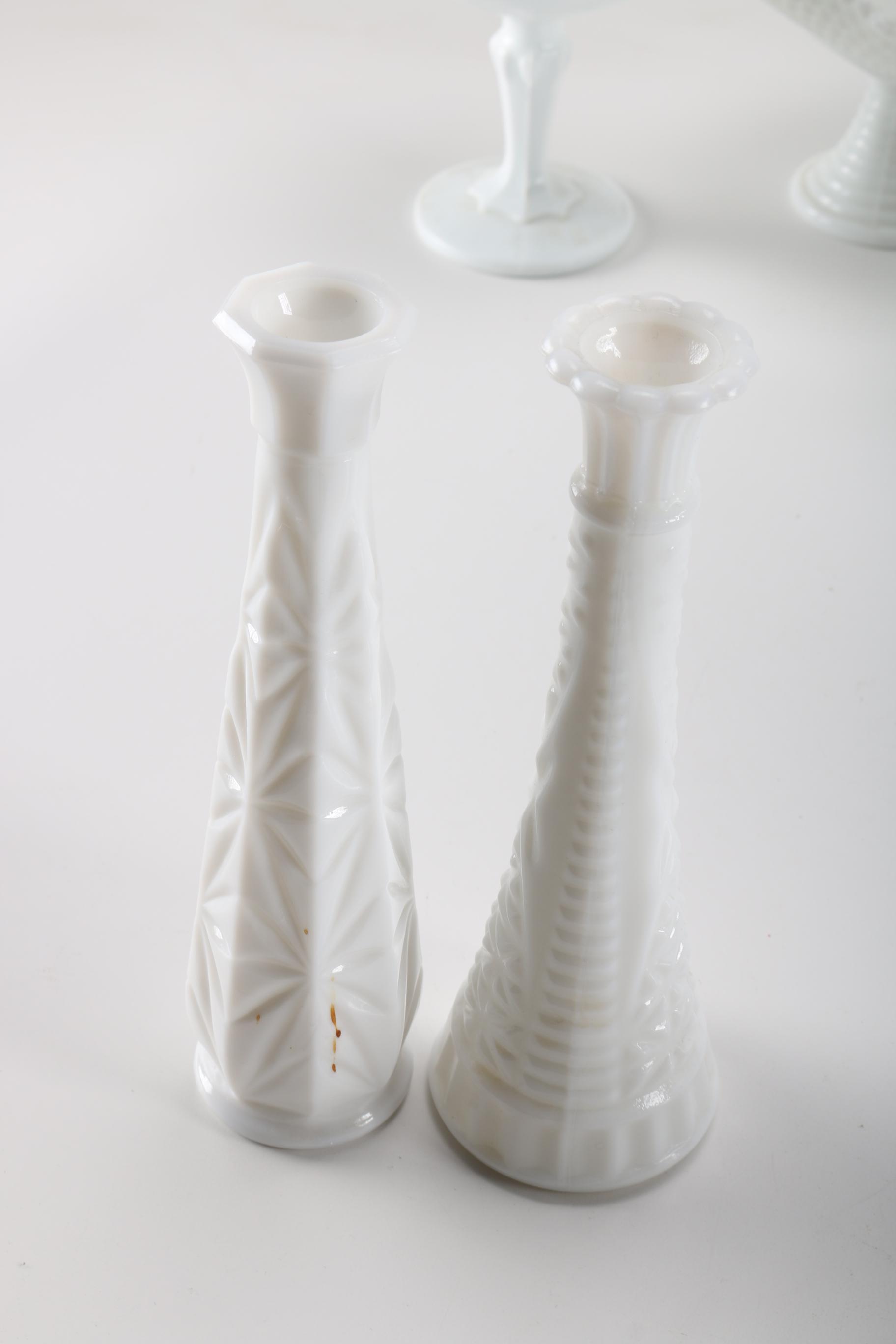 Collection of Fenton White Milk Glass