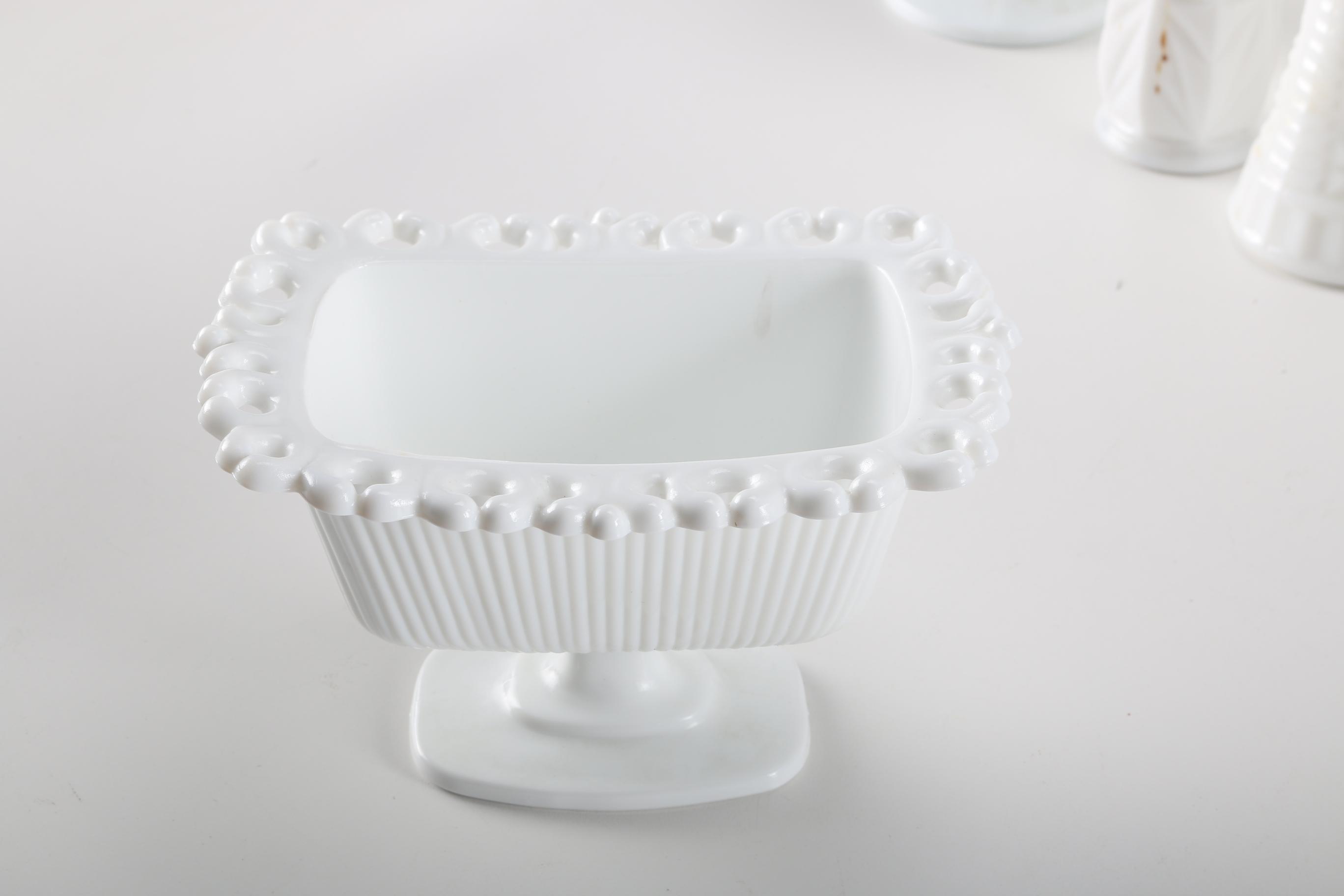 Collection of Fenton White Milk Glass