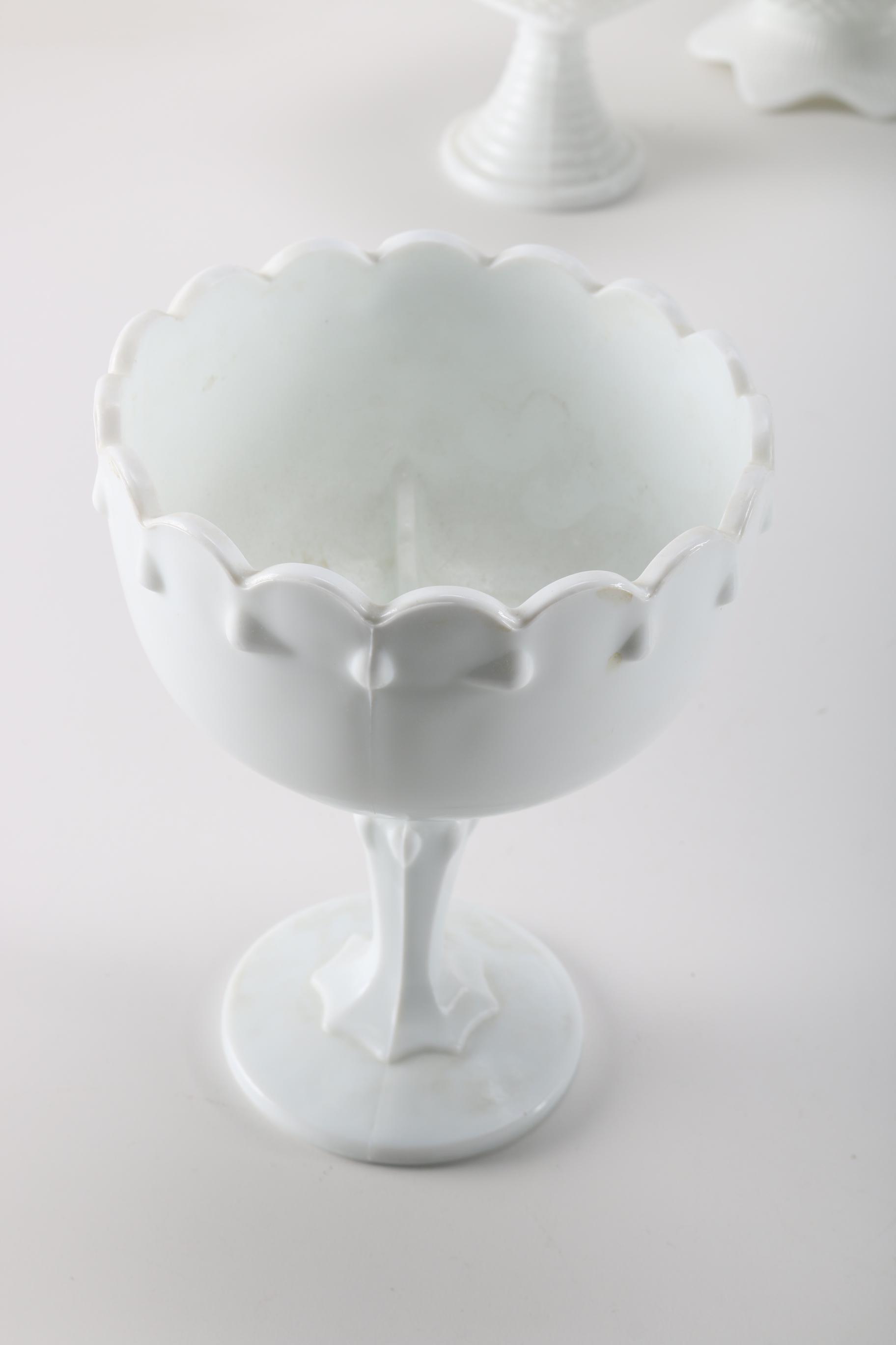 Collection of Fenton White Milk Glass