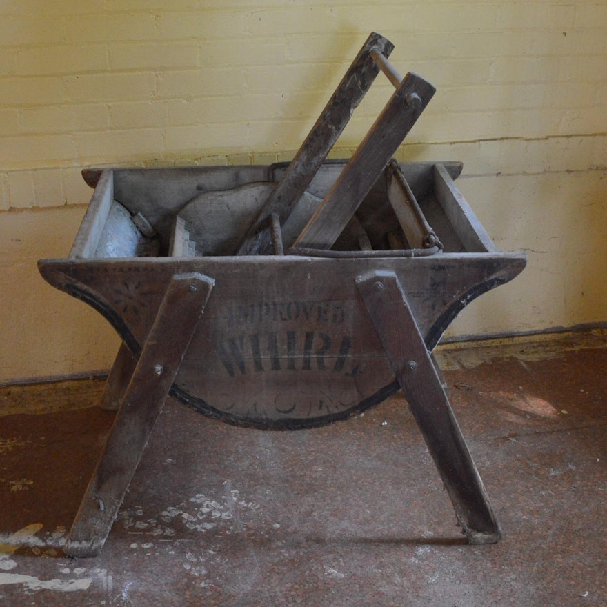 Antique Wooden Washing Machine