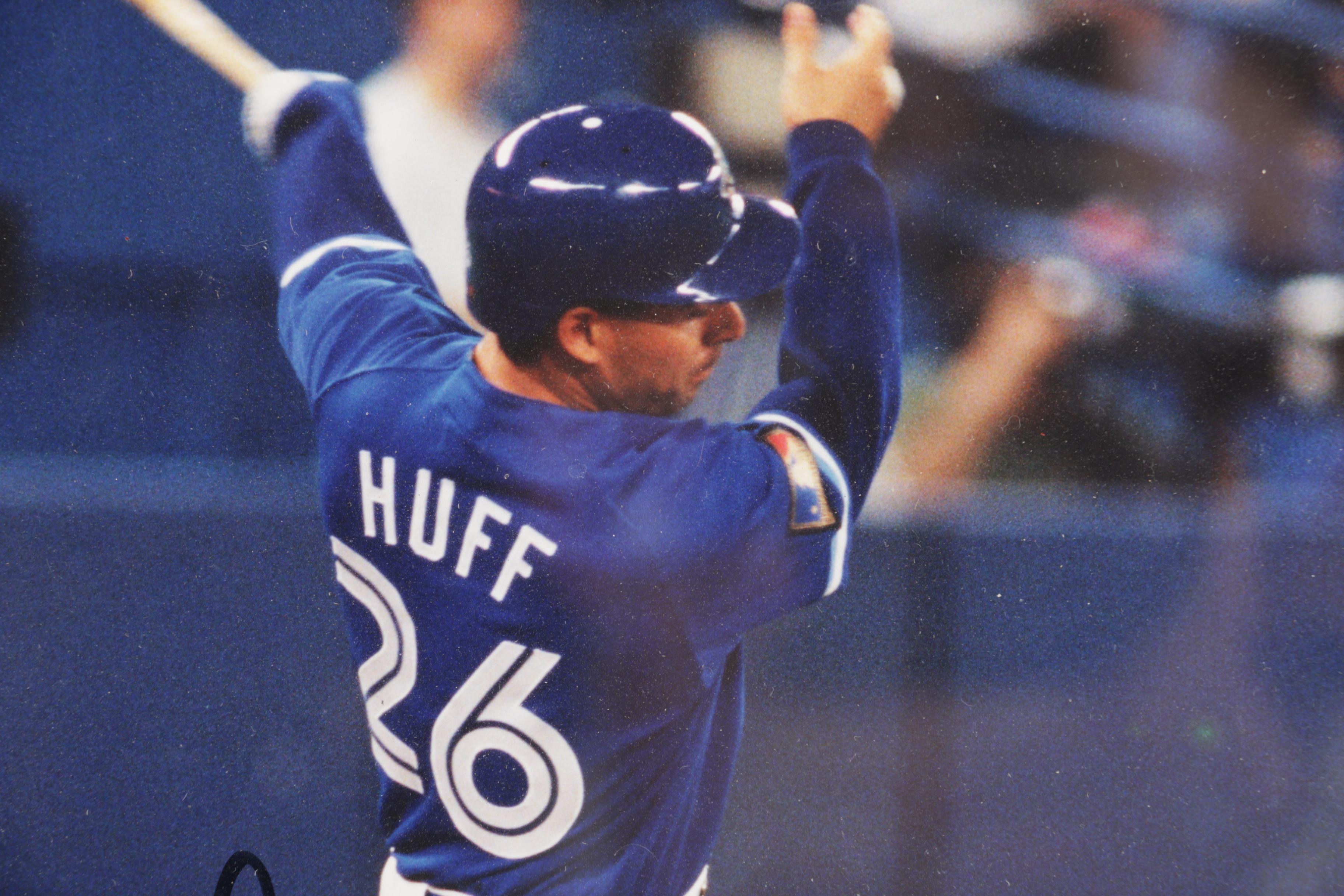 Autographed and Framed Michael Huff Photo With Ticket