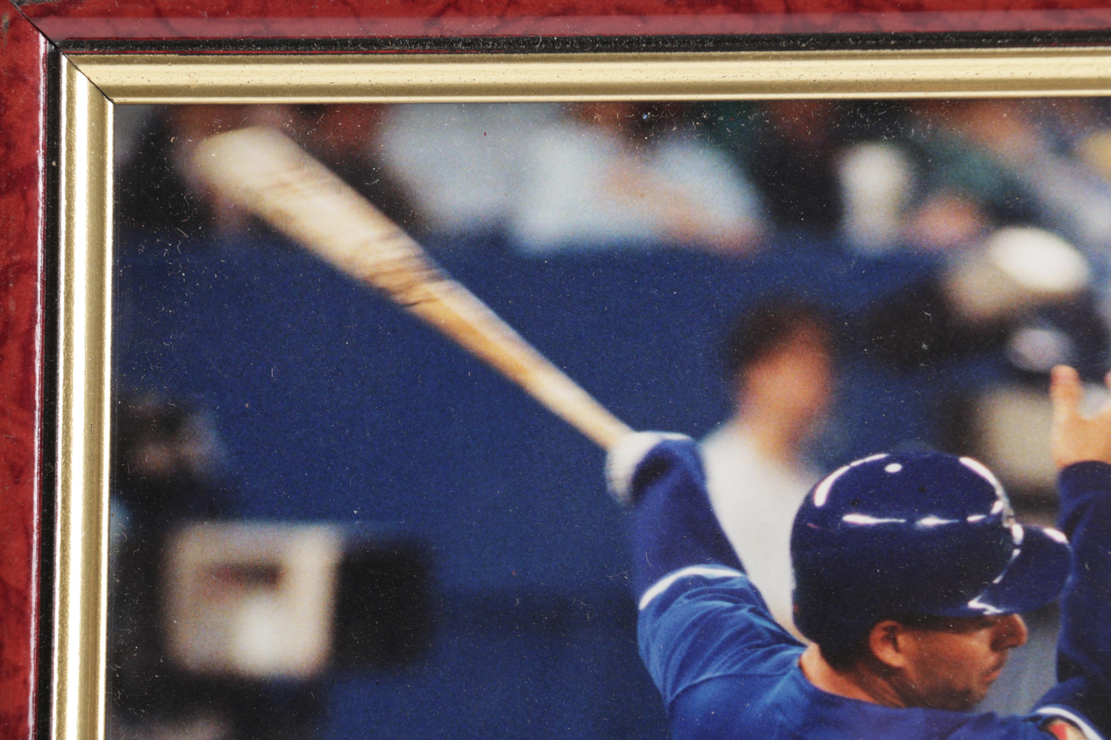 Autographed and Framed Michael Huff Photo With Ticket