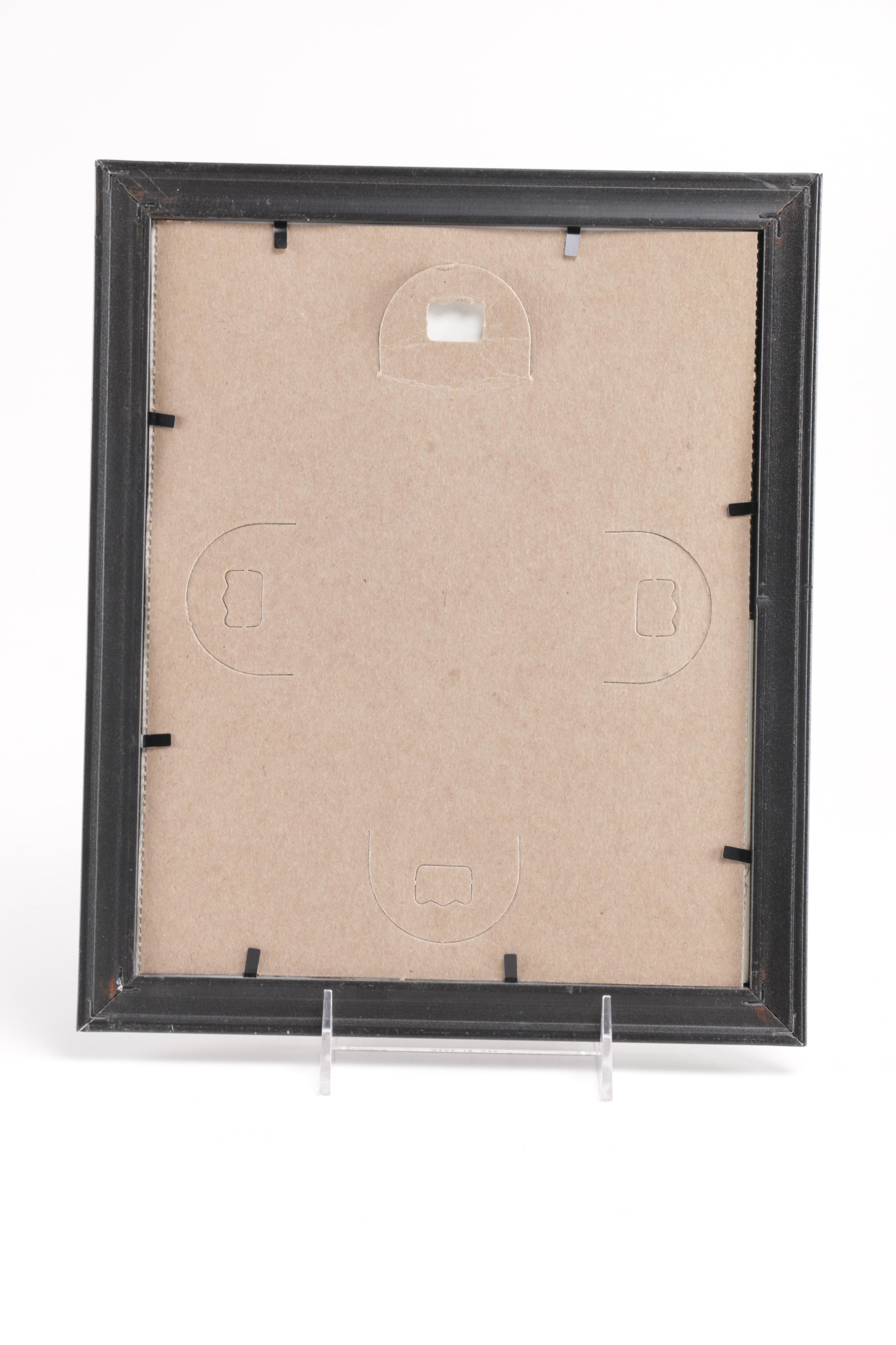 Autographed and Framed Michael Huff Photo With Ticket