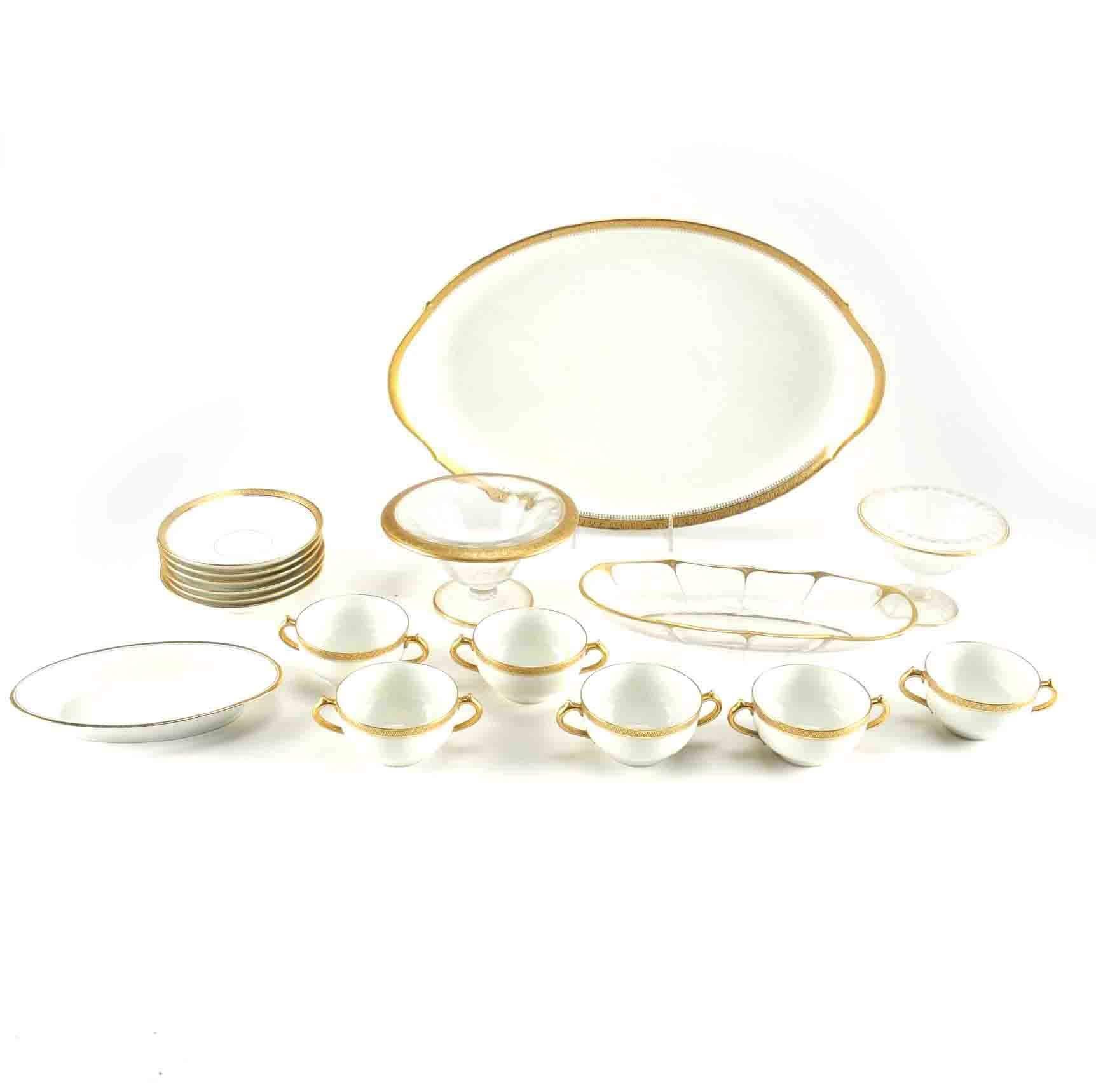 Limoges Porcelain and "Minton" Tiffin-Franciscan Mayonnaise Bowls