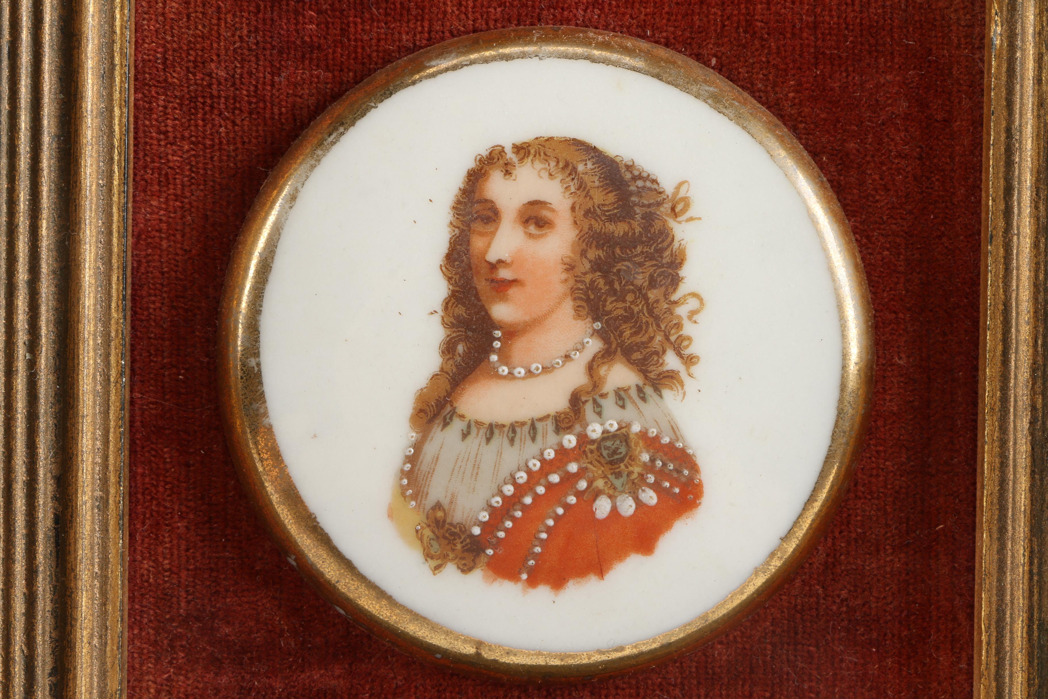 Framed Offset Lithographs and Porcelain Portraits of Women