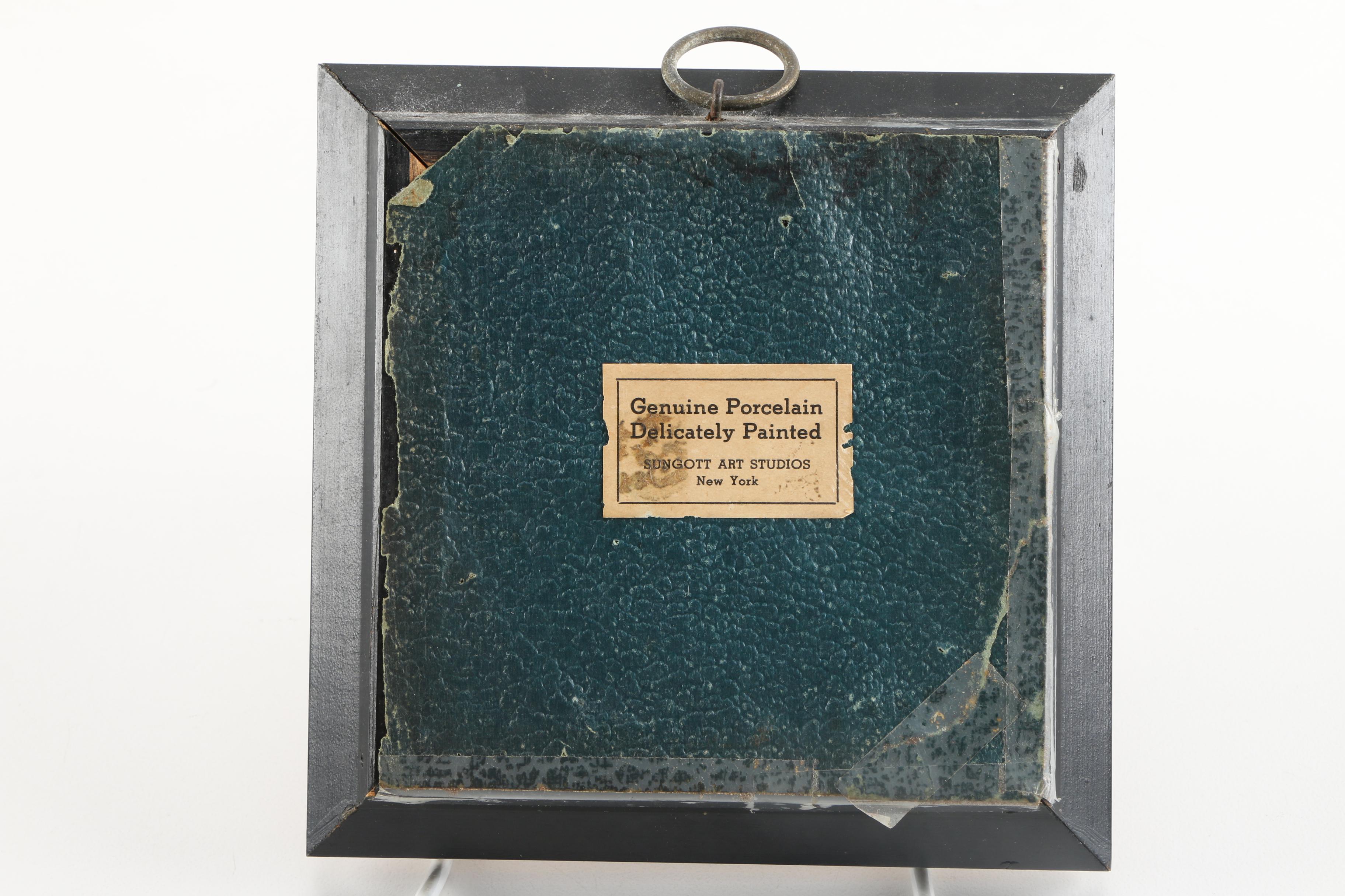 Framed Offset Lithographs and Porcelain Portraits of Women