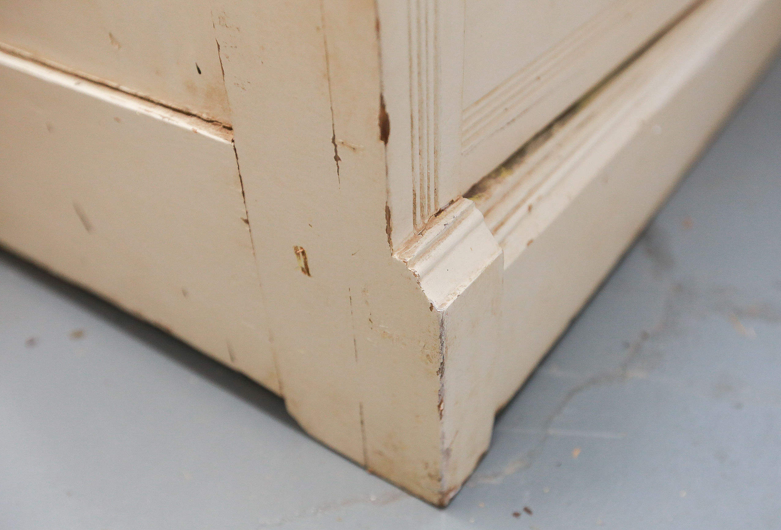 Victorian Eastlake-Style Cream-Painted Chest of Drawers