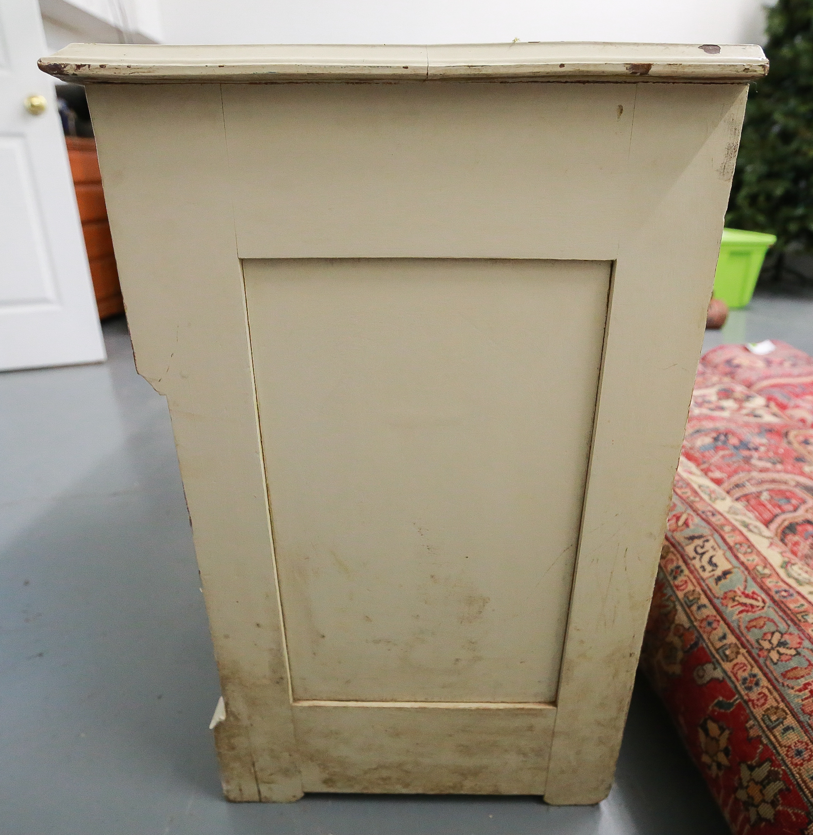 Victorian Eastlake-Style Cream-Painted Chest of Drawers
