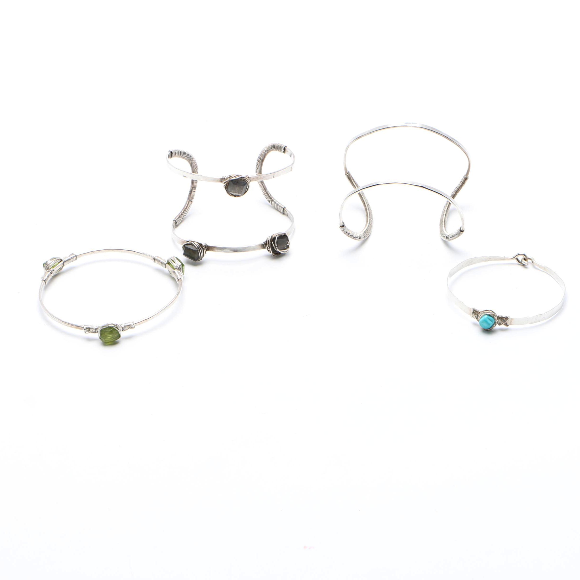 Sterling Silver Cuffs and Bangle Bracelets