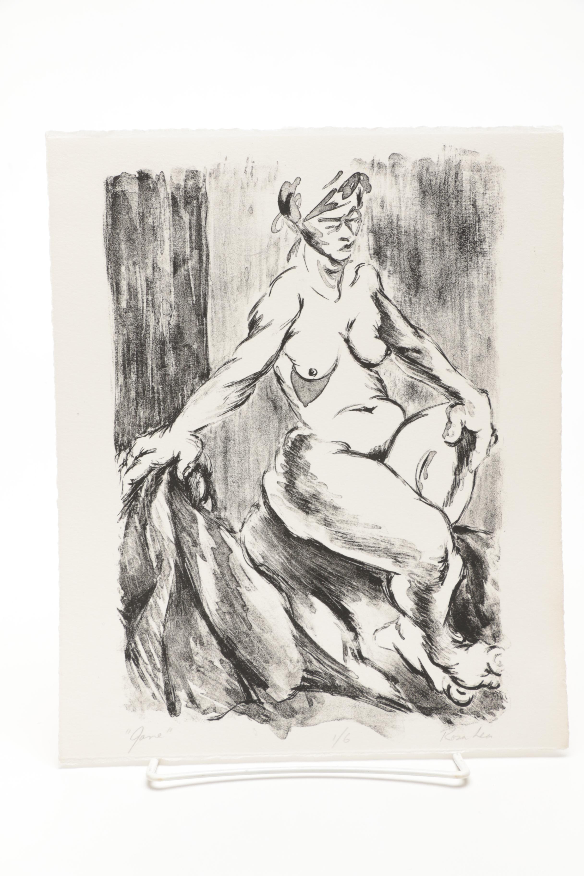 Limited Edition Lithograph on Paper "Jane"