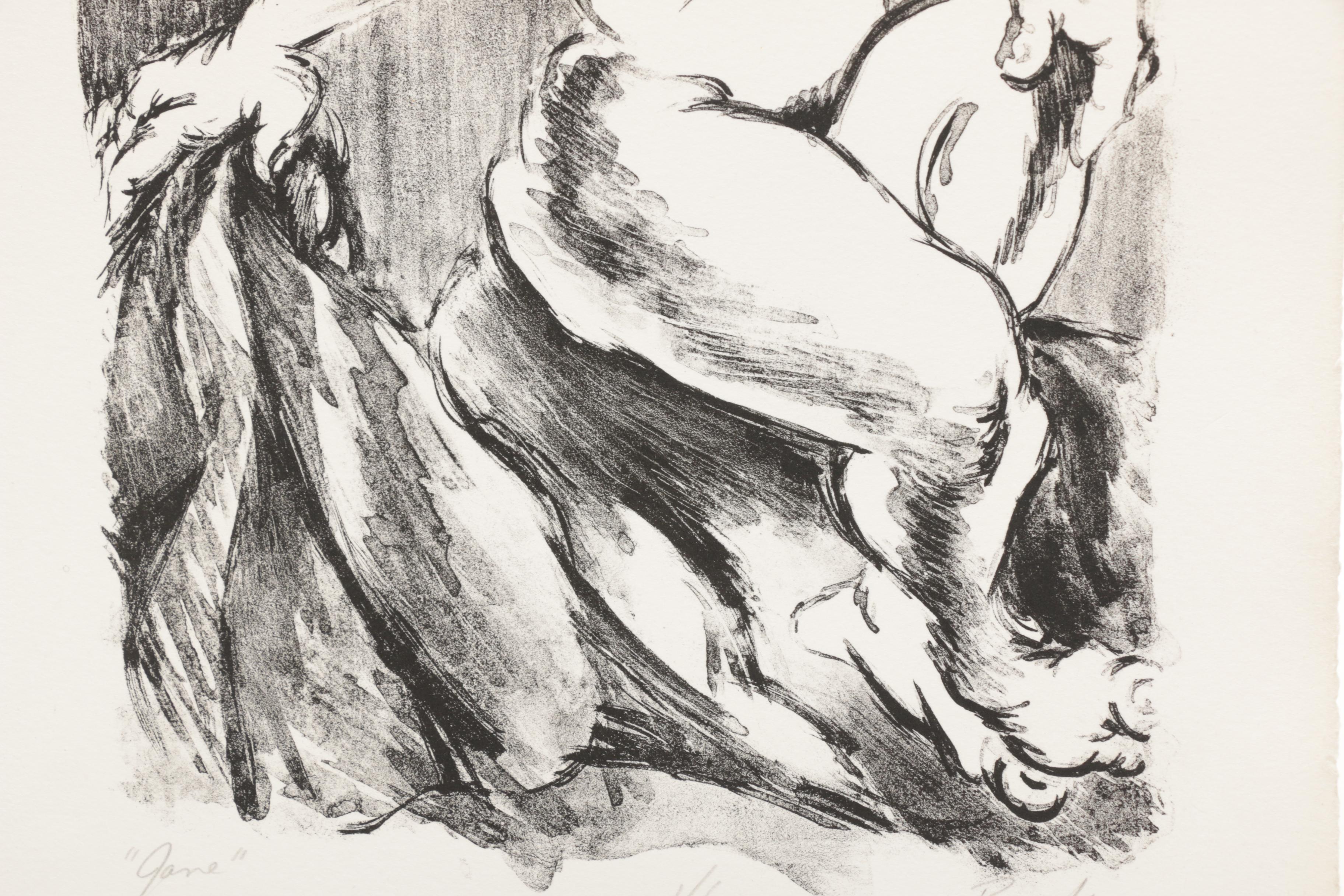 Limited Edition Lithograph on Paper "Jane"
