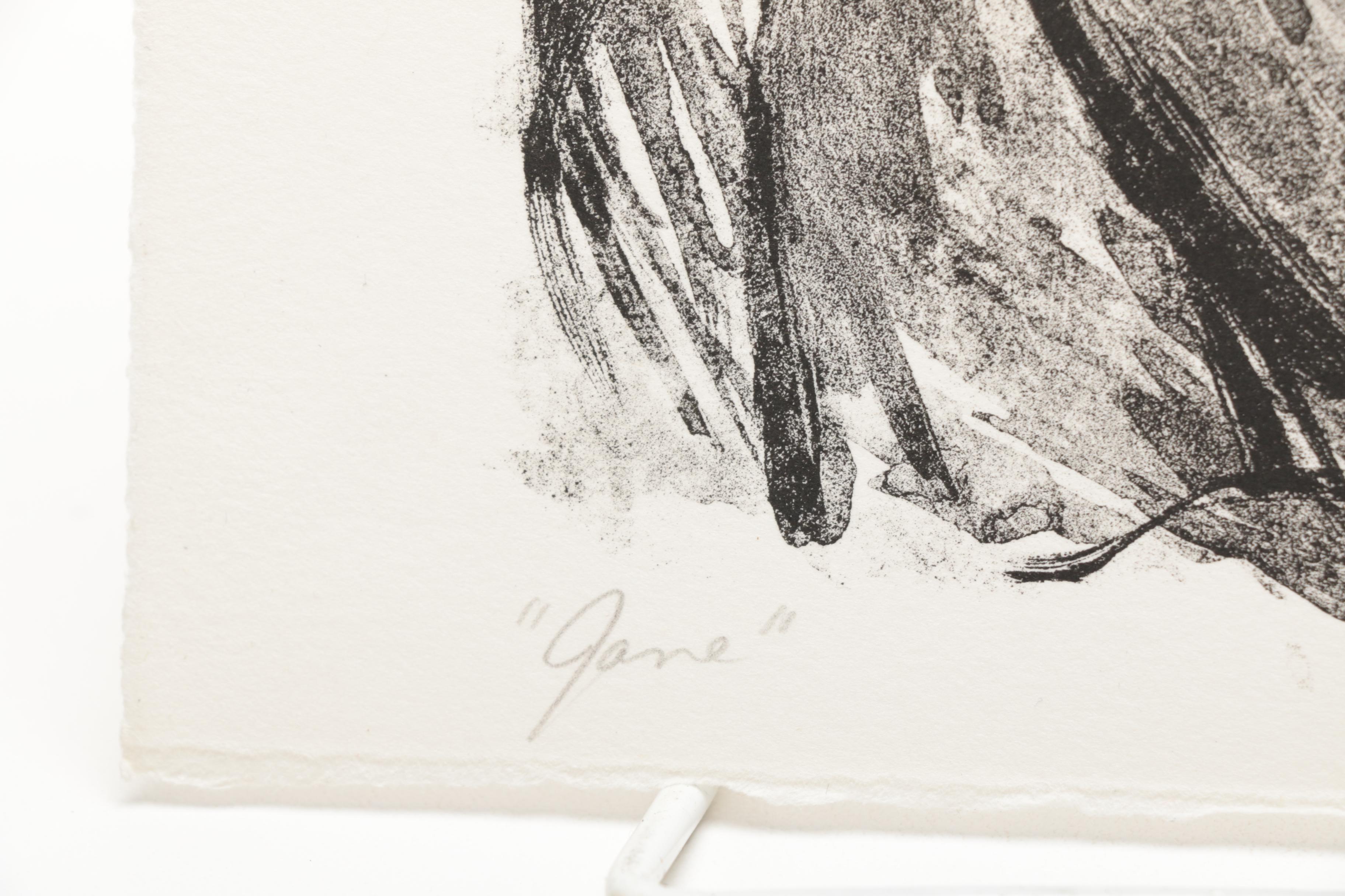 Limited Edition Lithograph on Paper "Jane"