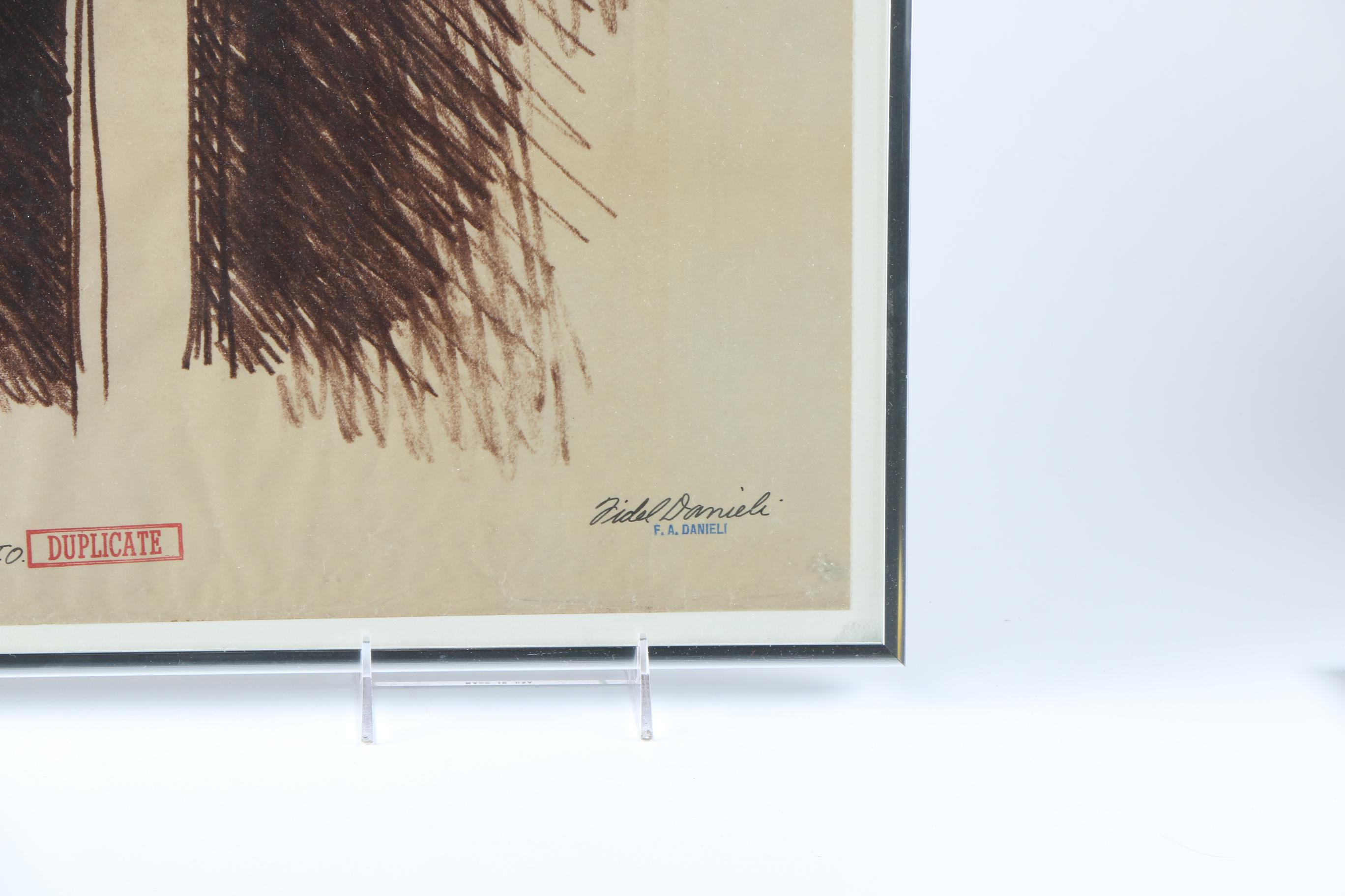 After Fidel A. Danieli Lithograph "Channel"