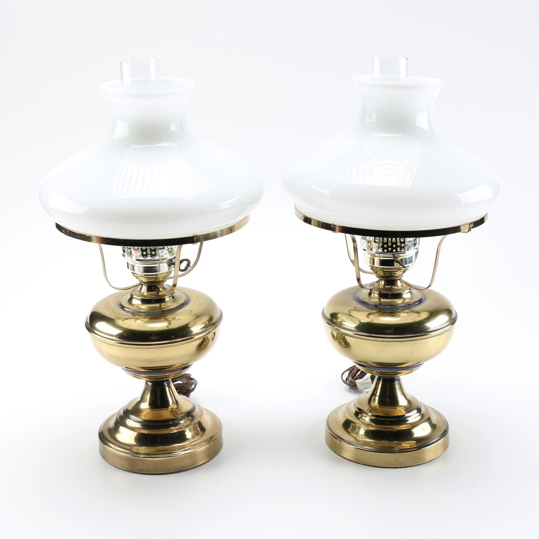 Matching Faux Oil Lamps.