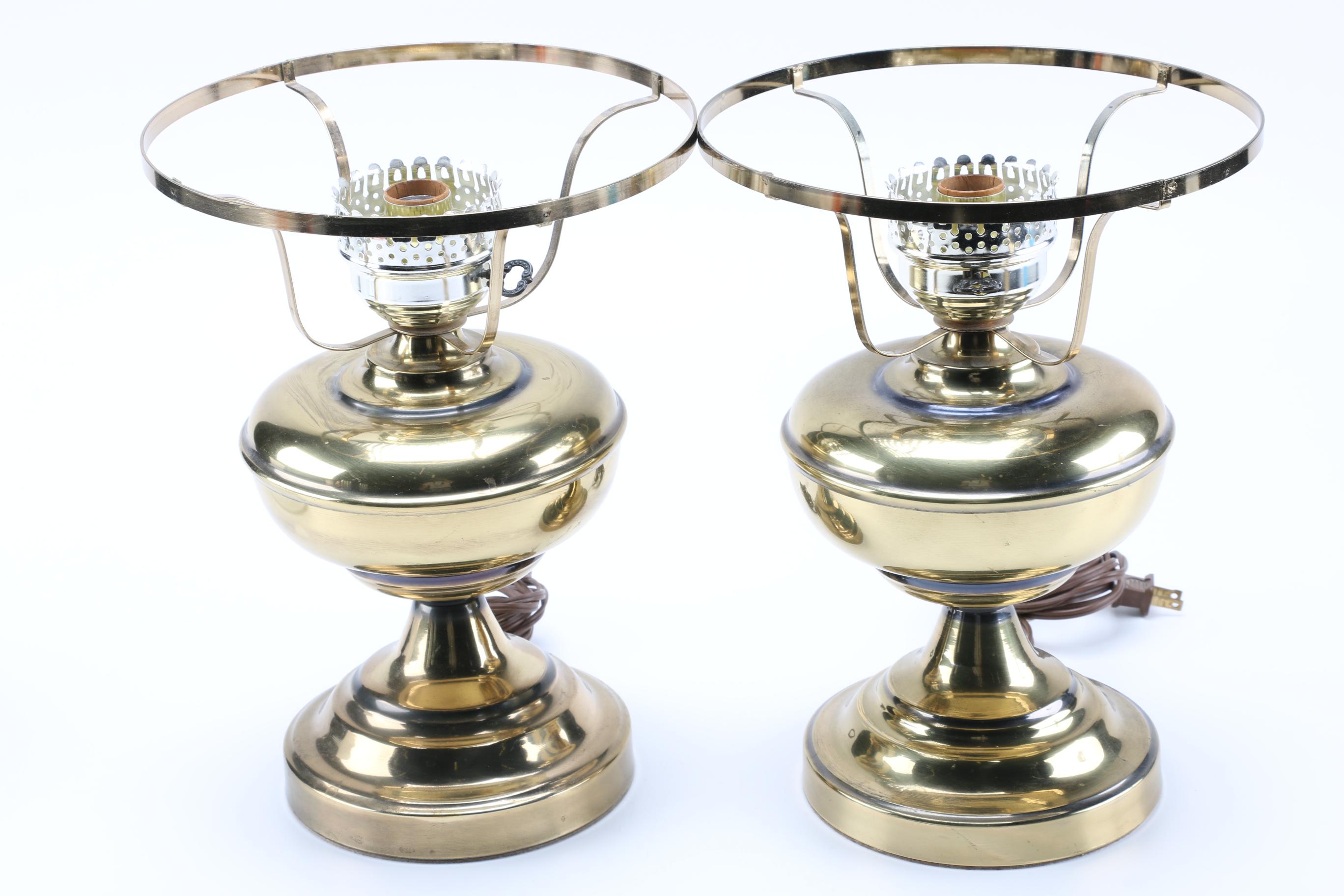 Matching Faux Oil Lamps.