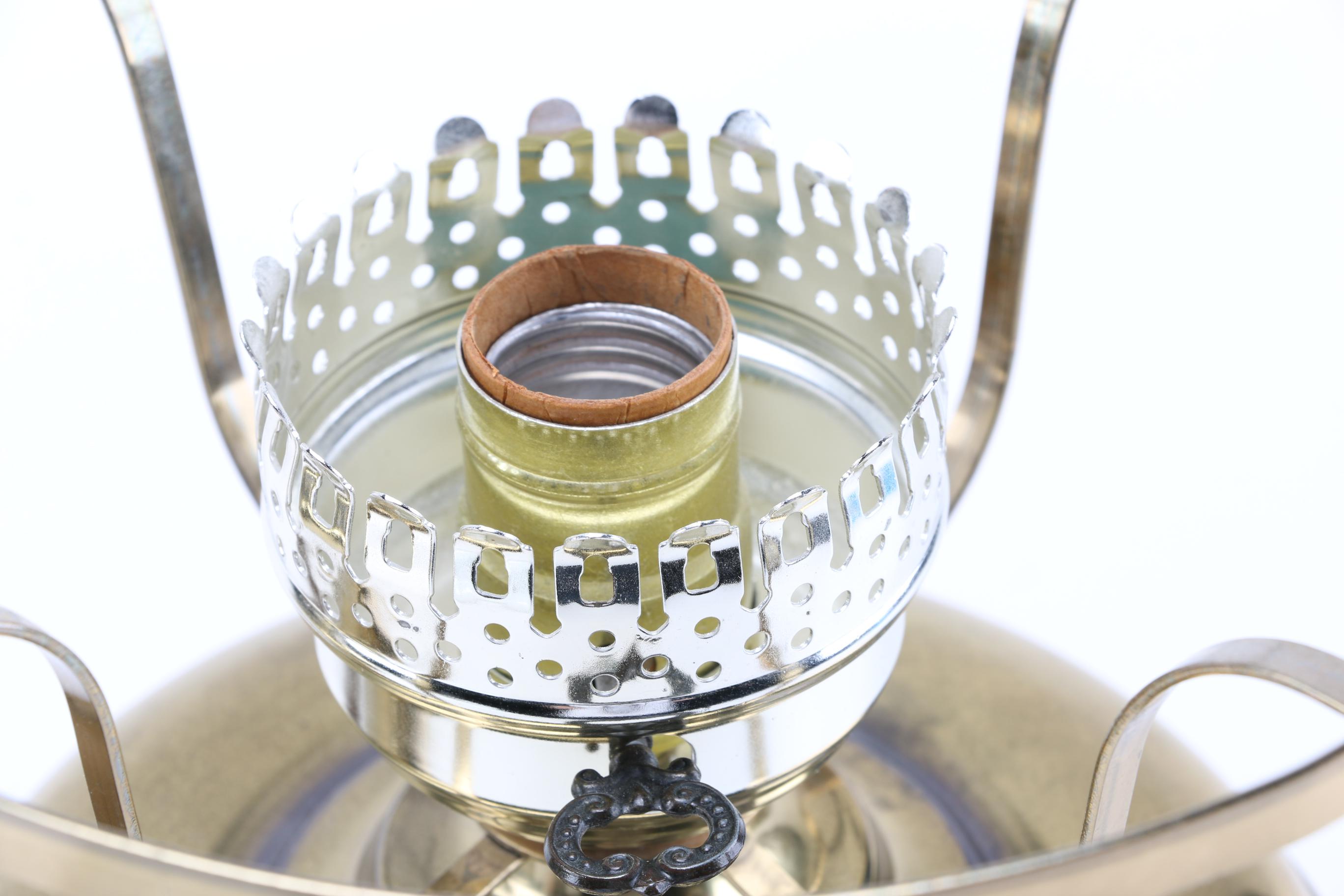 Matching Faux Oil Lamps.