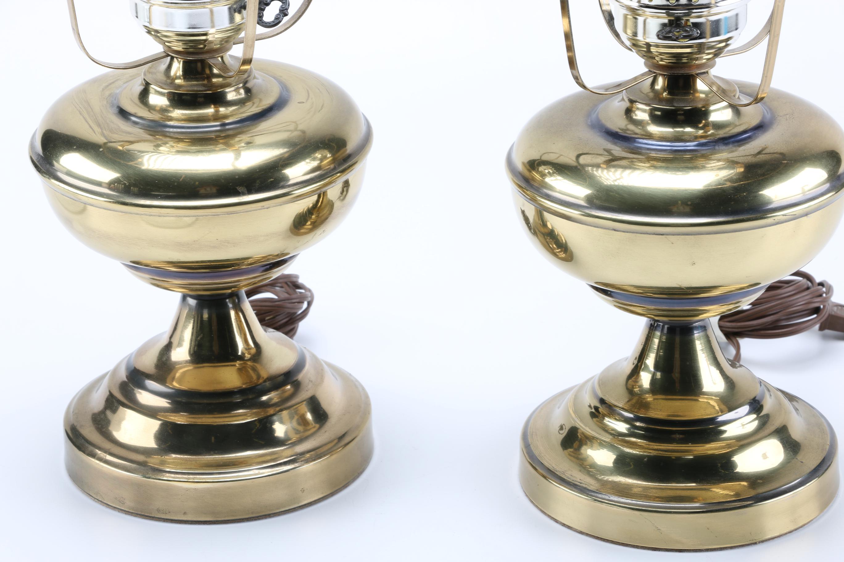 Matching Faux Oil Lamps.