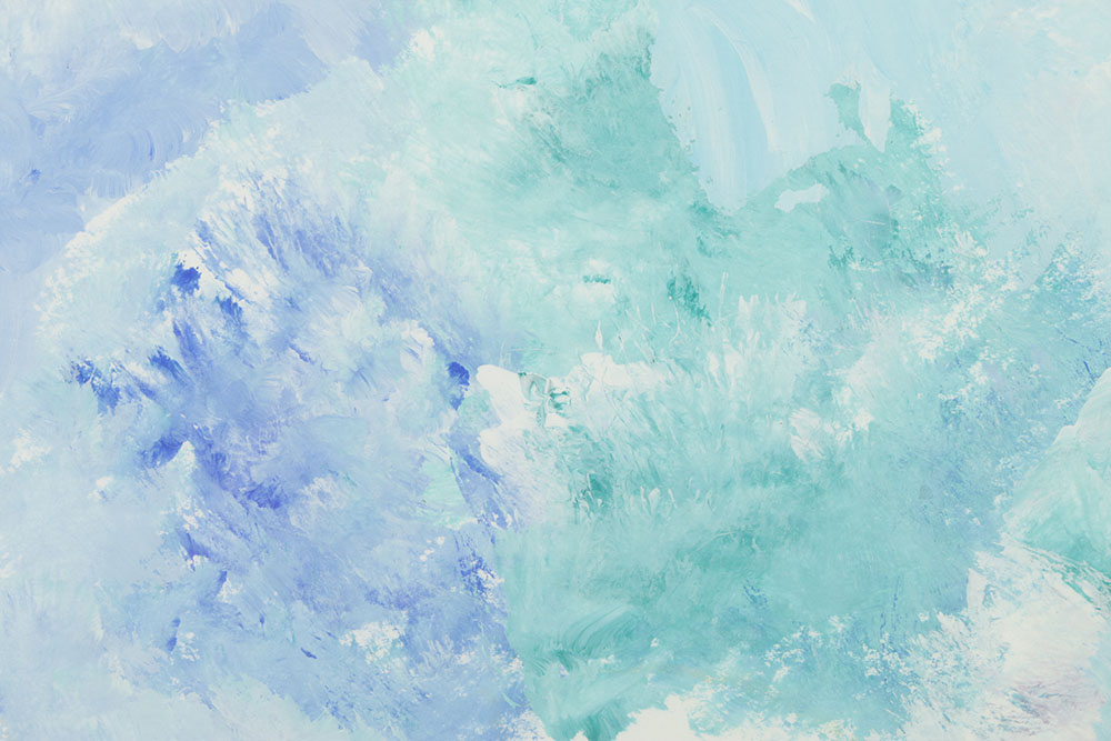 Acrylic Painting on Paper of Floral Abstract Scene