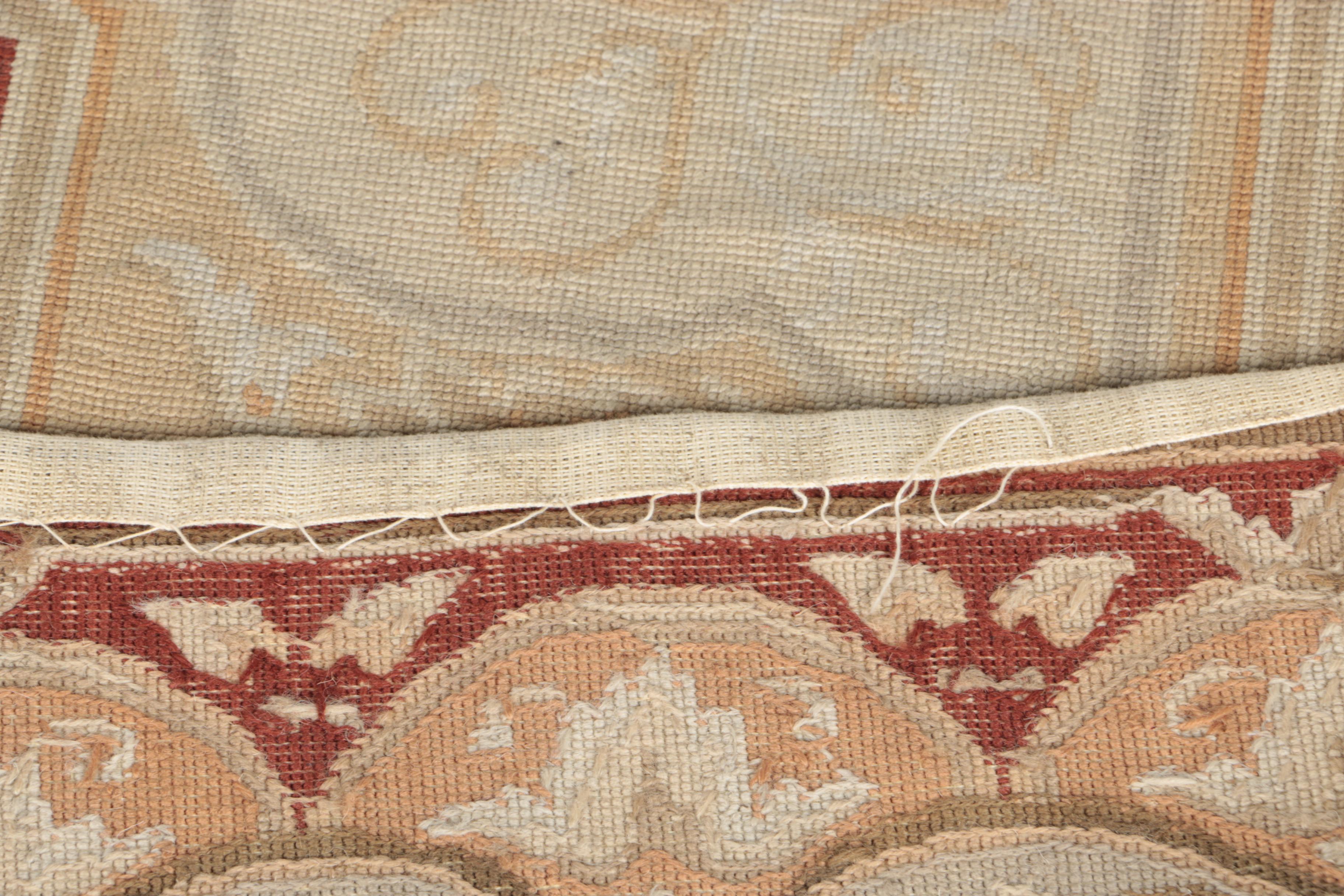 Handmade Aubusson-Style Accent Rug