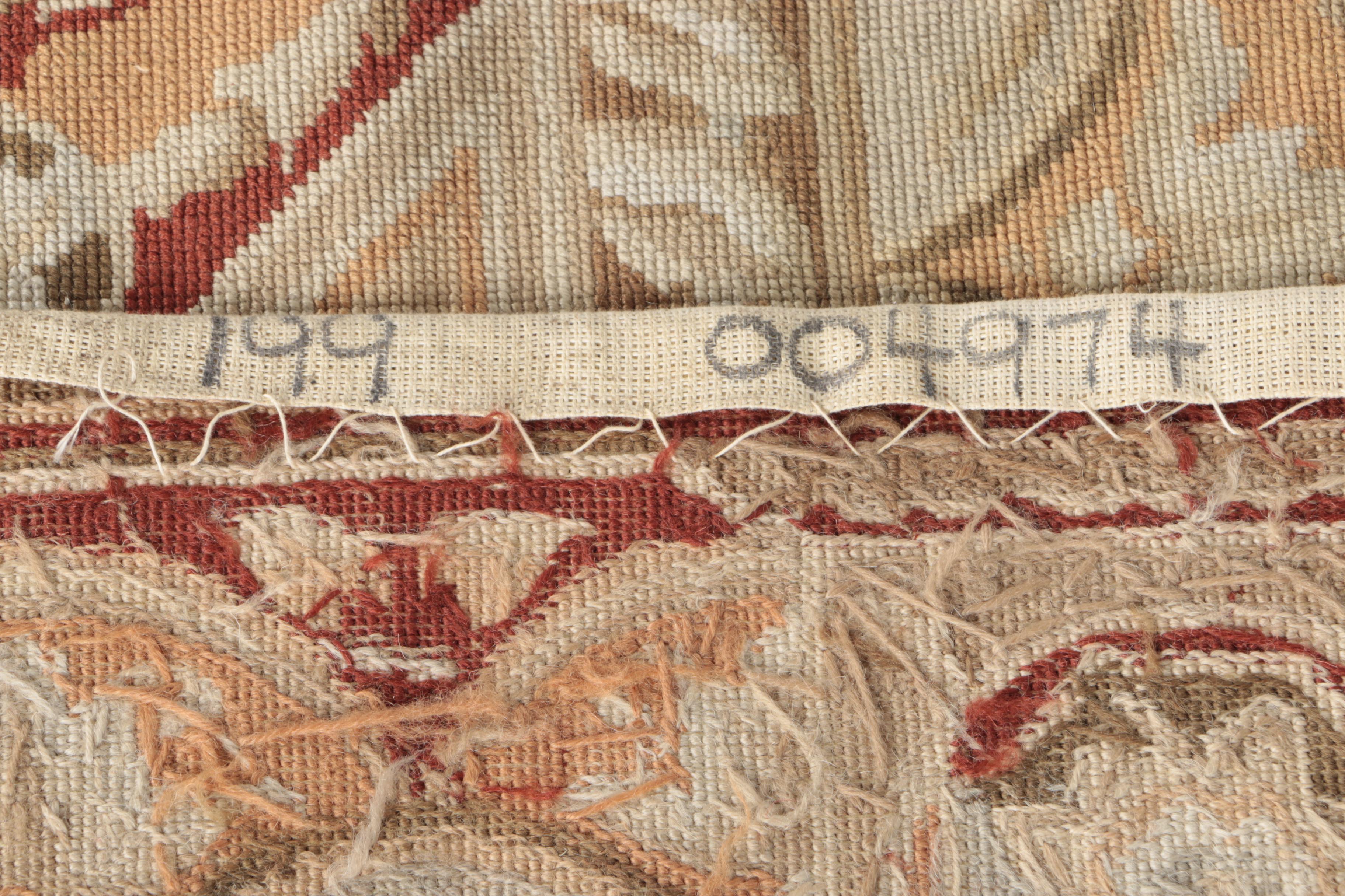 Handmade Aubusson-Style Accent Rug