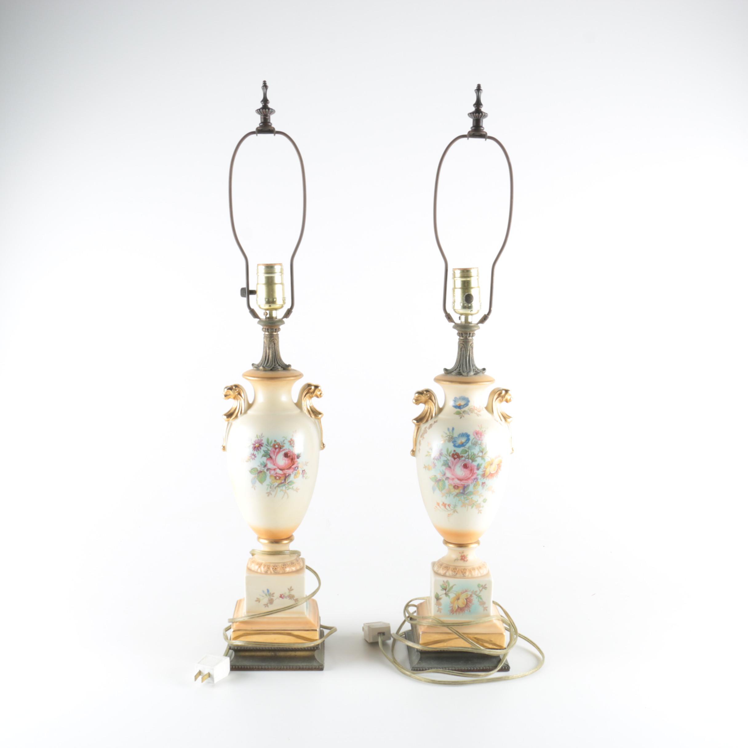 Floral Porcelain Table Lamps