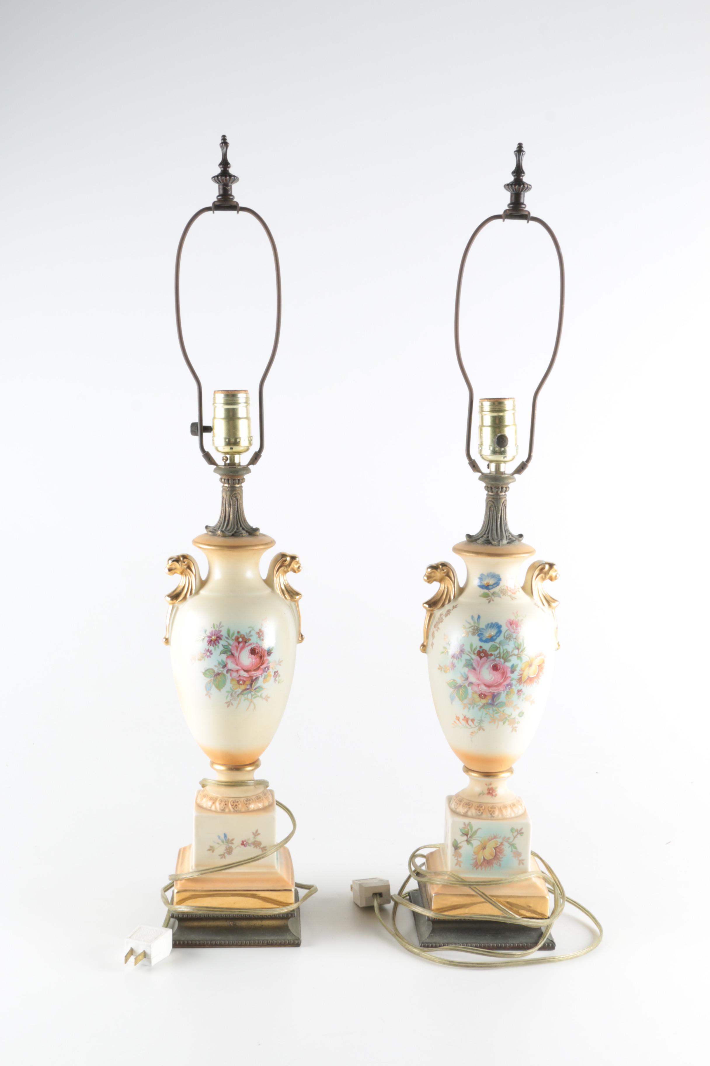 Floral Porcelain Table Lamps