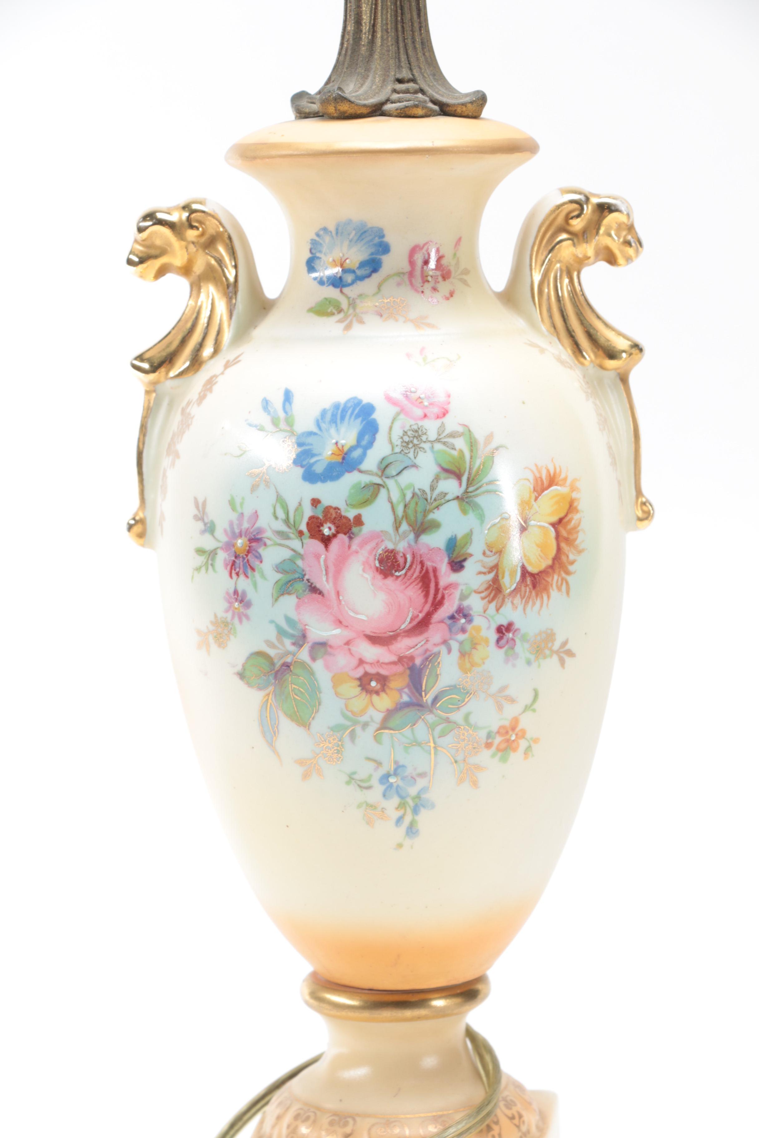 Floral Porcelain Table Lamps